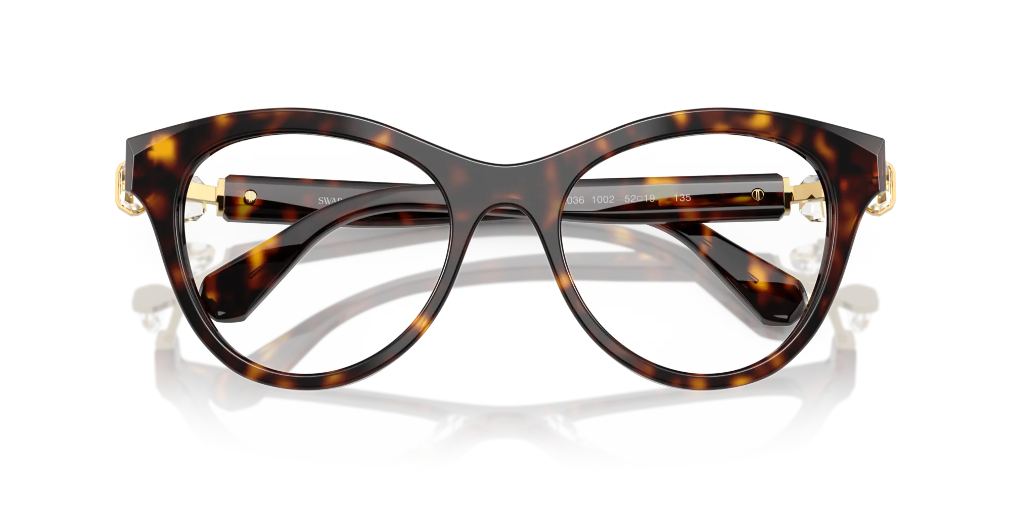 Swarovski SK2036 1002 Montature da vista Acetato Marrone Rotonda Normale - immagine 2