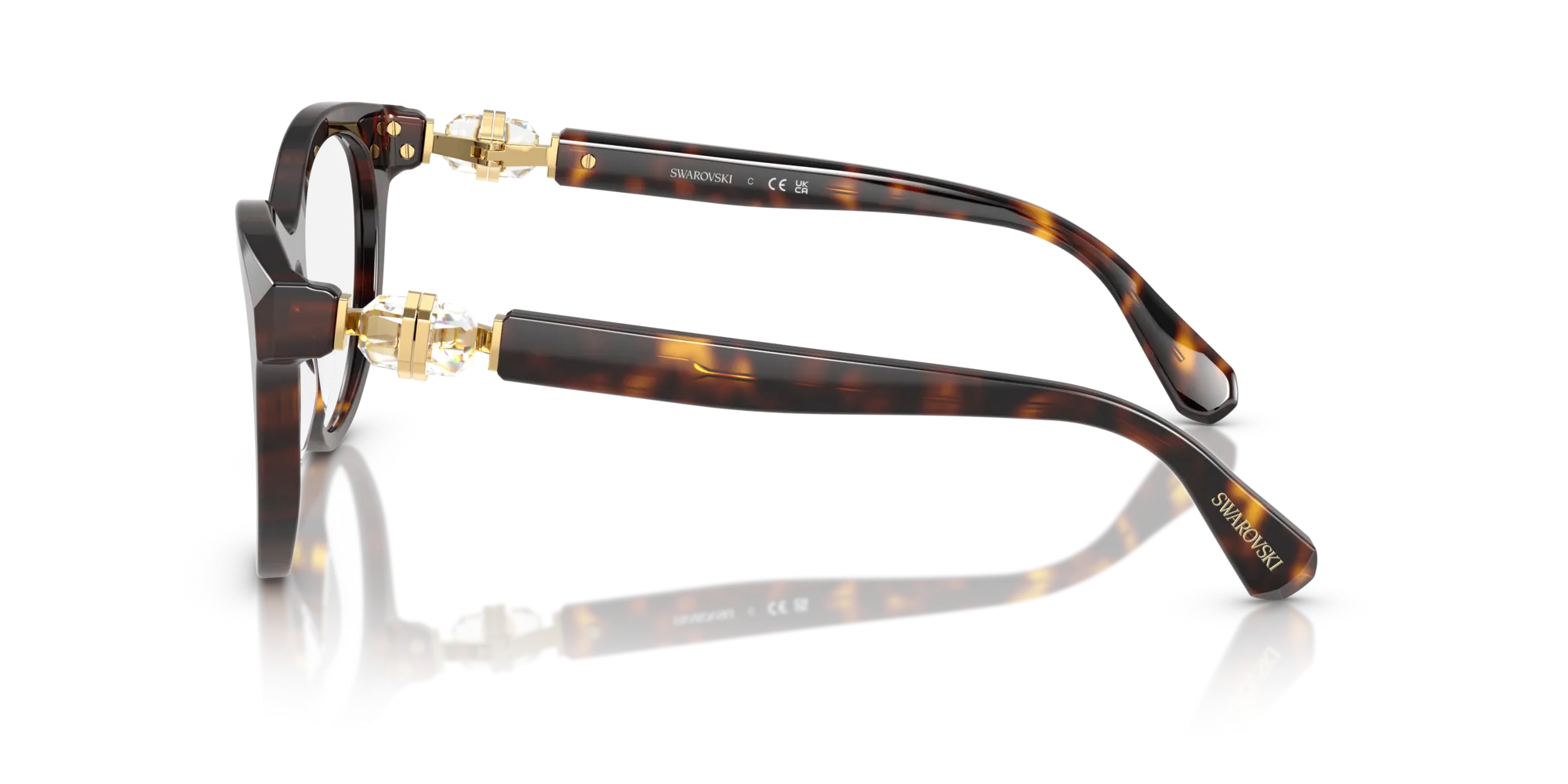 Swarovski SK2036 1002 Montature da vista Acetato Marrone Rotonda Normale - immagine 4