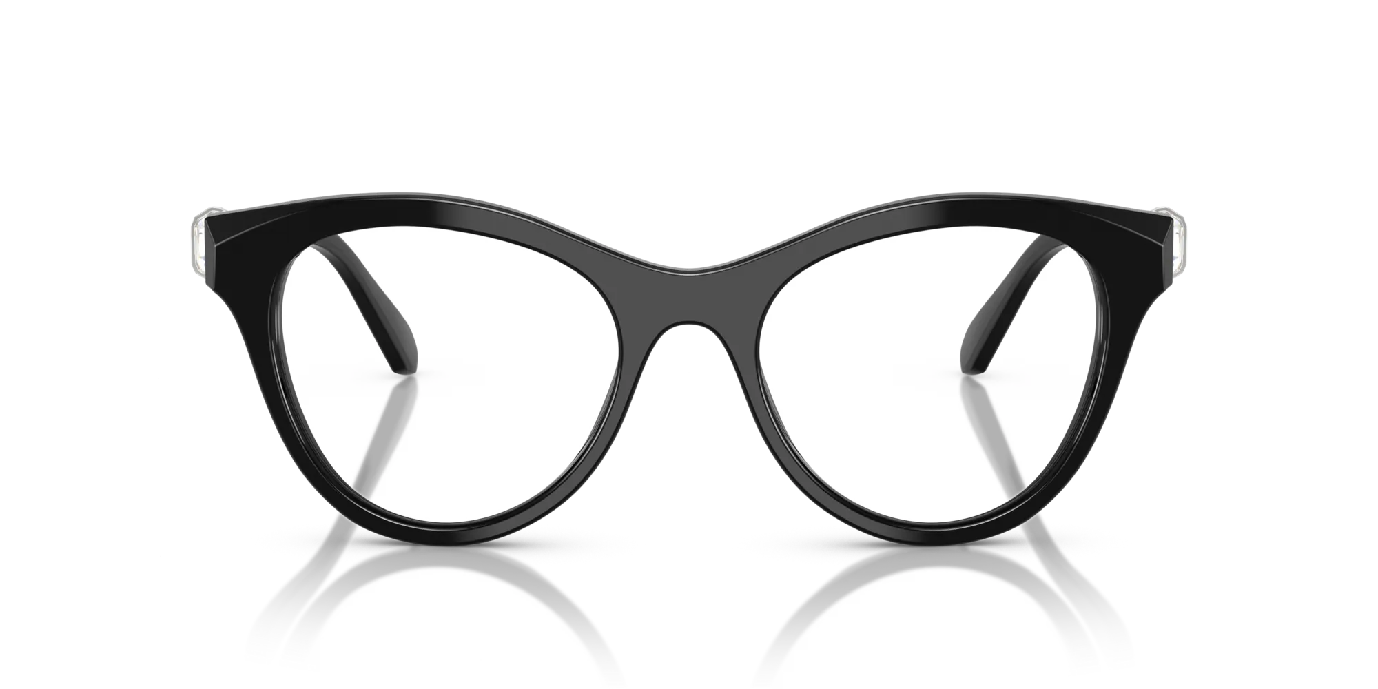 Swarovski SK2036 1001 Montature da vista Acetato Nero Rotonda Normale - immagine 3