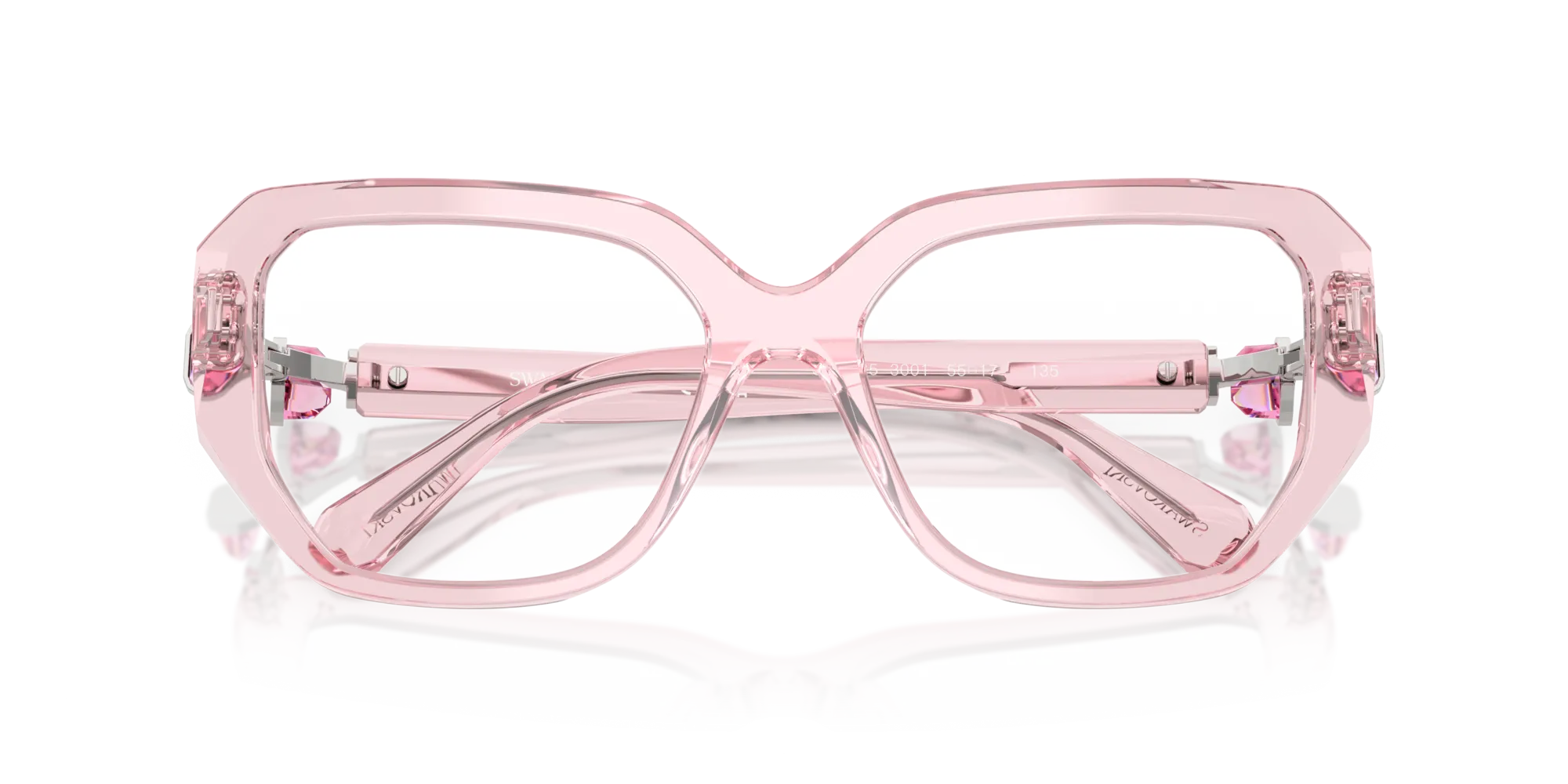 Swarovski SK2035 3001 Montature da vista Acetato Rosa Geometrica Normale - immagine 2