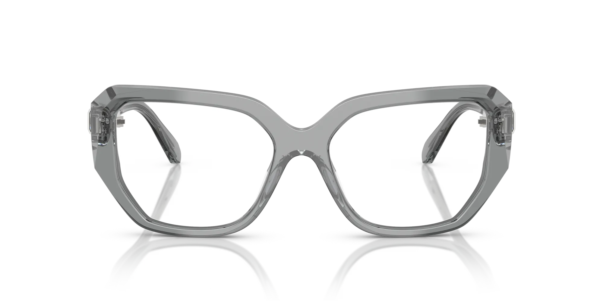 Swarovski SK2035 1062 Montature da vista Acetato Grigio Trasparente Geometrica Normale - immagine 3