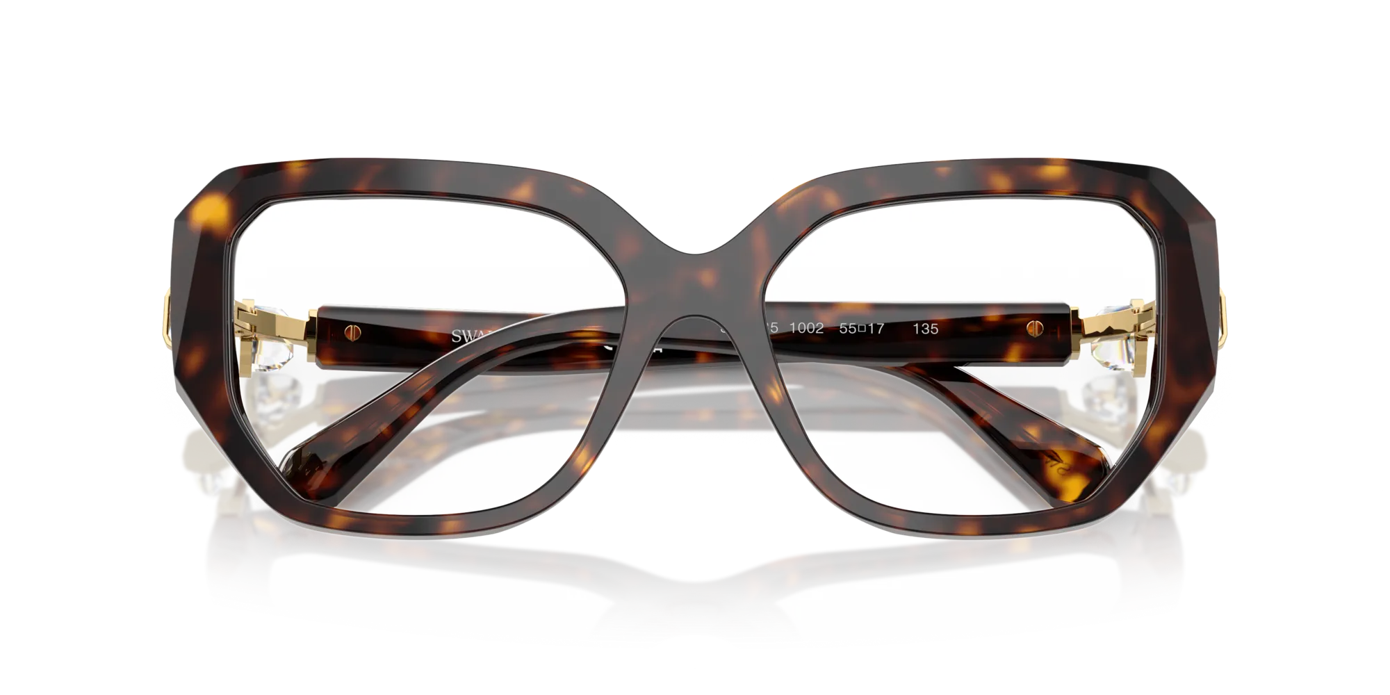 Swarovski SK2035 1002 Montature da vista Acetato Tartaruga Geometrica Normale - immagine 2