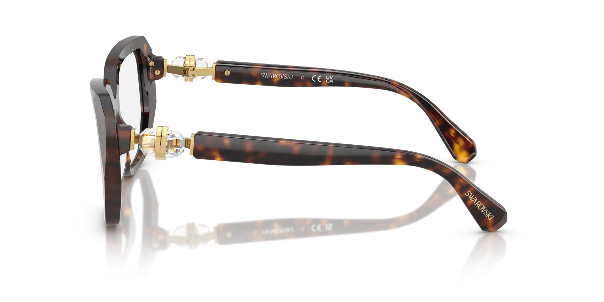 Swarovski SK2035 1002 Montature da vista Acetato Tartaruga Geometrica Normale - immagine 4