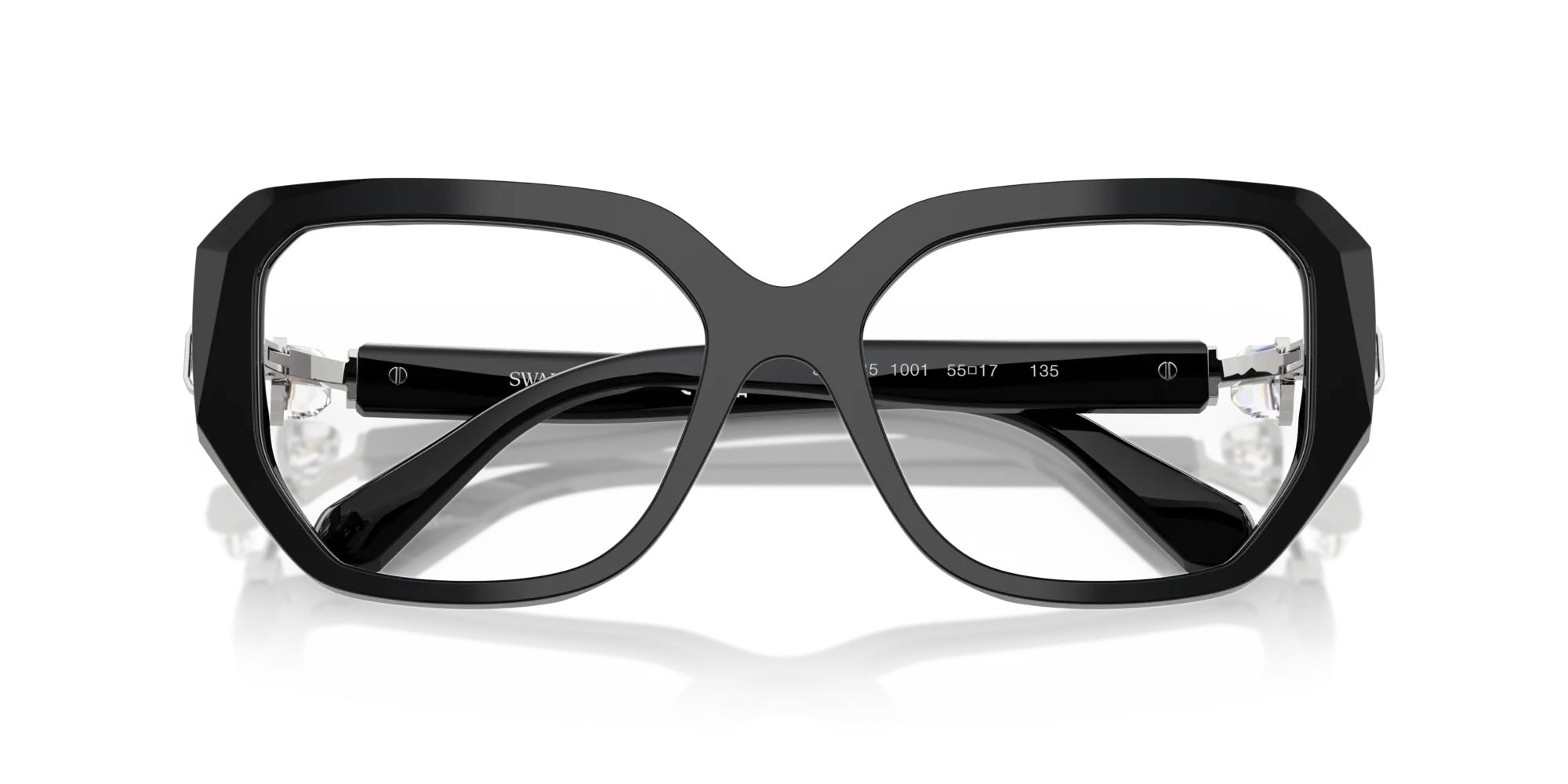 Swarovski SK2035 1001 Montature da vista Acetato Nero Geometrica Normale - immagine 2