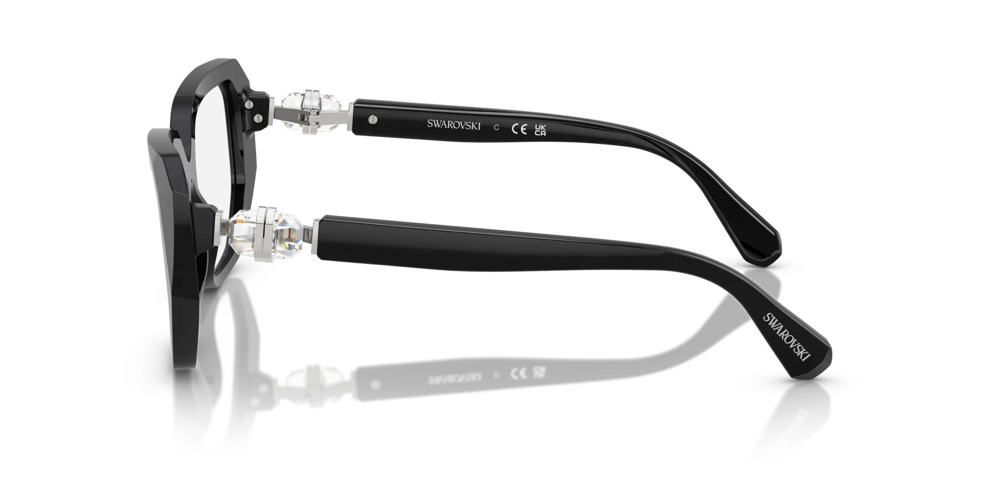Swarovski SK2035 1001 Montature da vista Acetato Nero Geometrica Normale - immagine 4