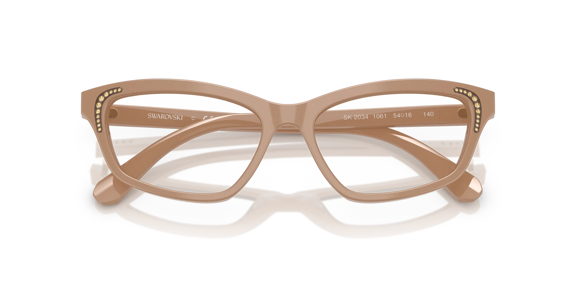 Swarovski SK2034 1061 Montature da vista Acetato Beige Geometrica Normale - immagine 2