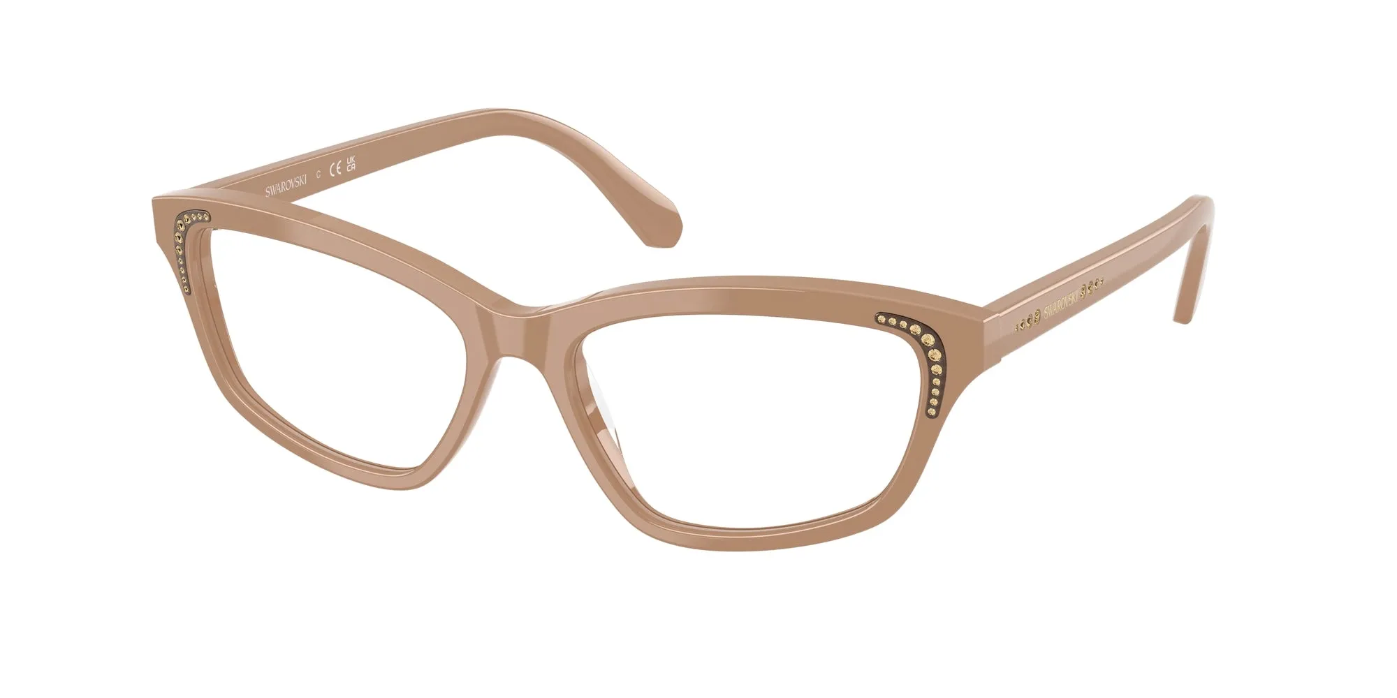 Swarovski SK2034 1061 Montature da vista Acetato Beige Geometrica Normale - immagine 1