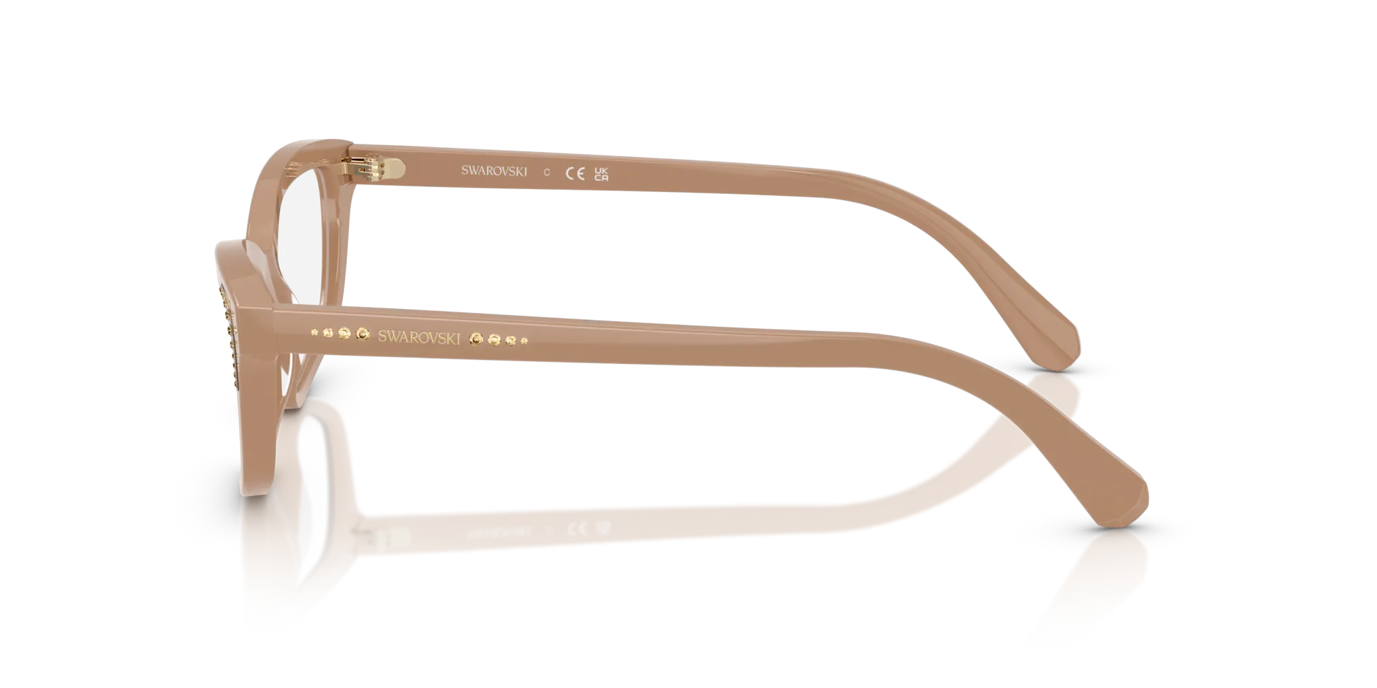 Swarovski SK2034 1061 Montature da vista Acetato Beige Geometrica Normale - immagine 4