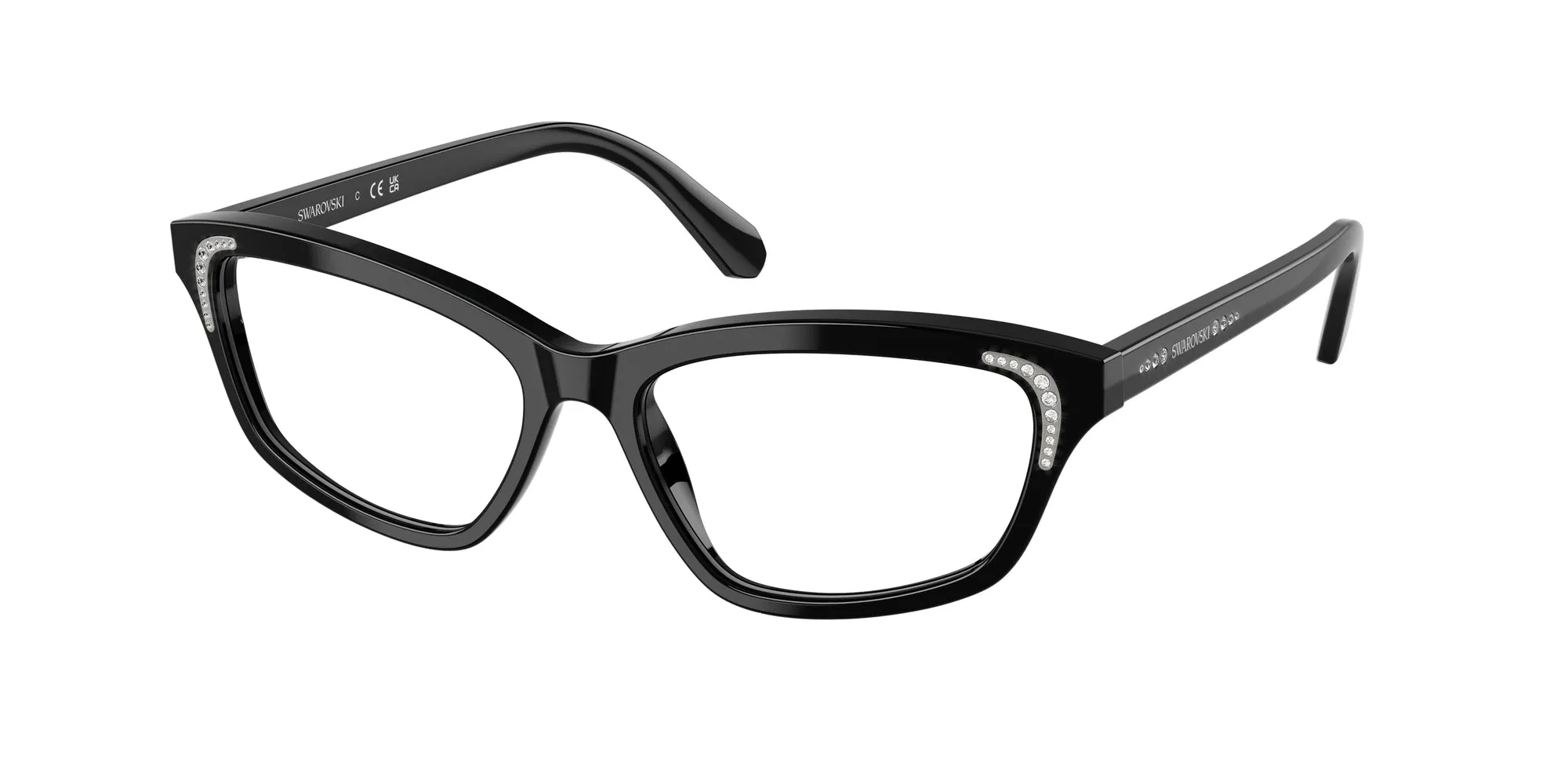Swarovski SK2034 1001 Montature da vista Acetato Nero Geometrica Normale - immagine 1