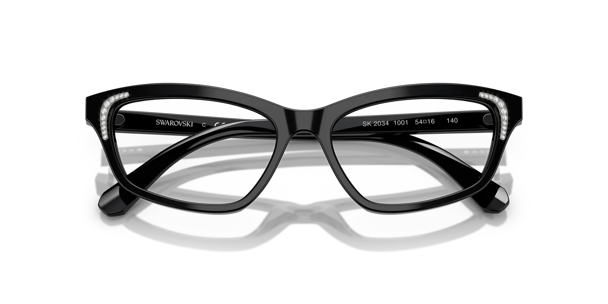 Swarovski SK2034 1001 Montature da vista Acetato Nero Geometrica Normale - immagine 2