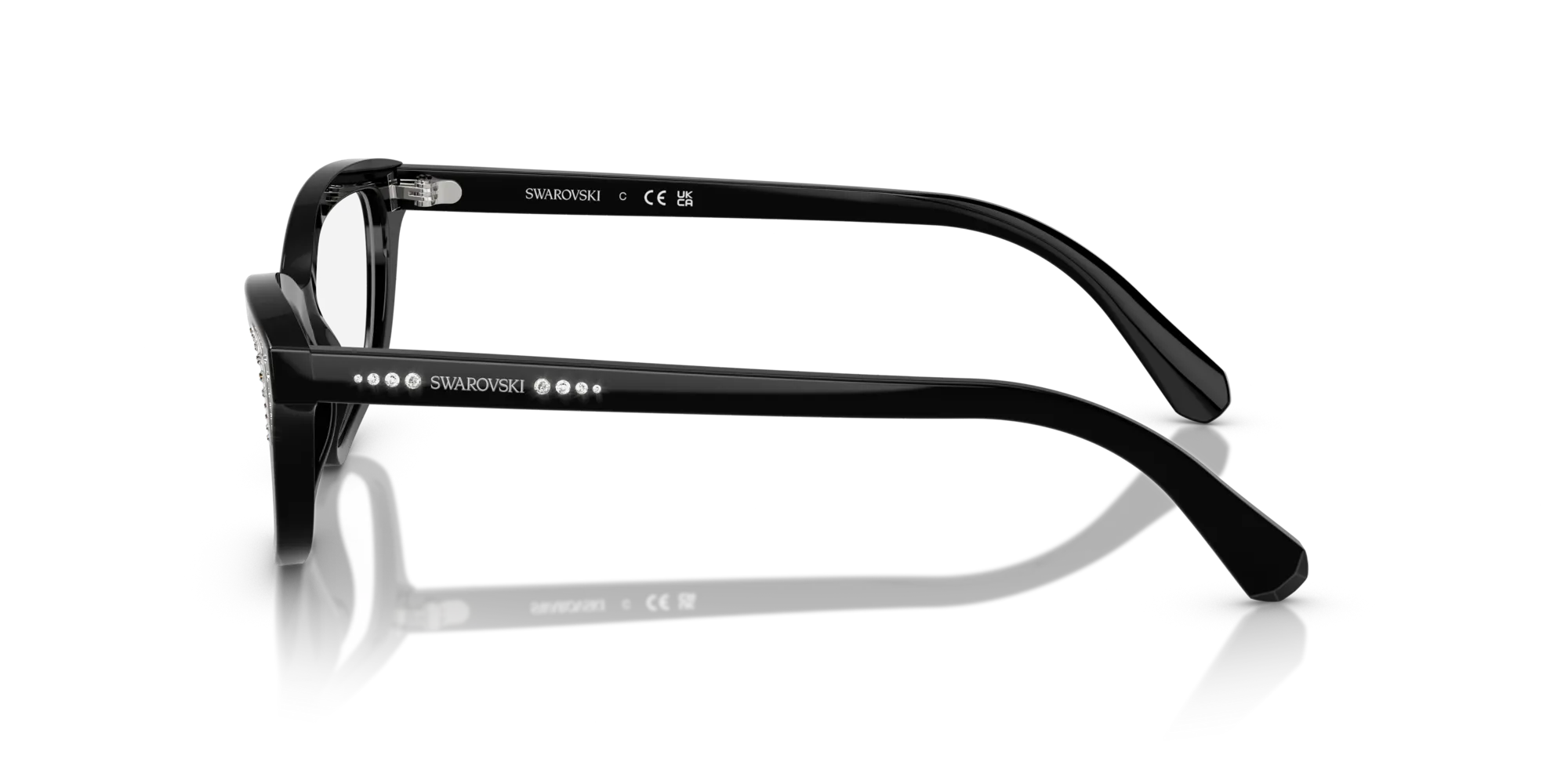 Swarovski SK2034 1001 Montature da vista Acetato Nero Geometrica Normale - immagine 4