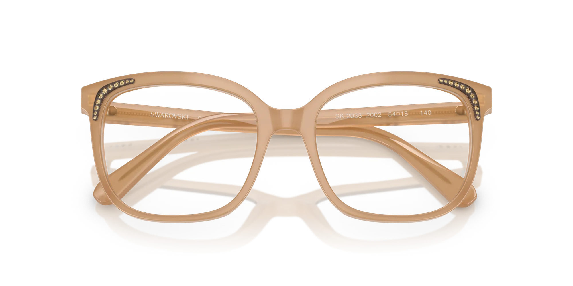 Swarovski SK2033 2002 Montature da vista Acetato Beige Farfalla Normale - immagine 2