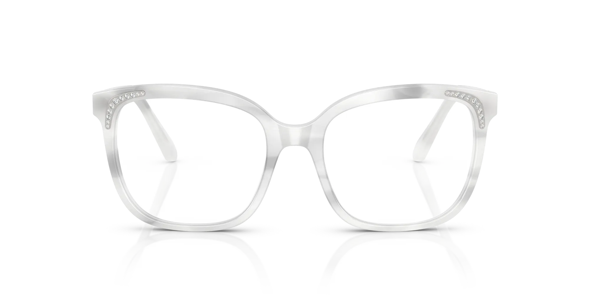 Swarovski SK2033 1042 Montature da vista Acetato Bianco Trasparente Farfalla Normale - immagine 3