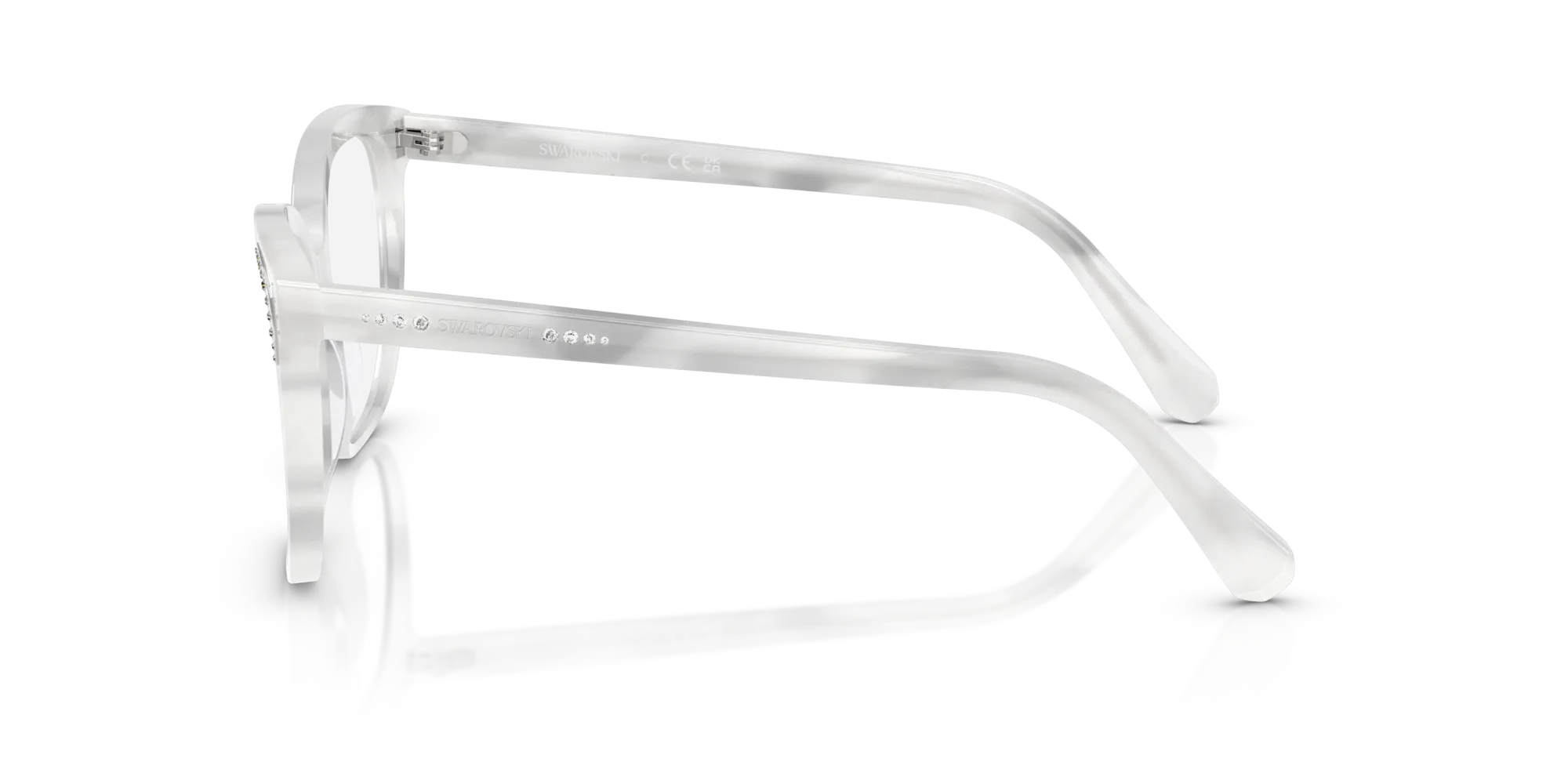 Swarovski SK2033 1042 Montature da vista Acetato Bianco Trasparente Farfalla Normale - immagine 4