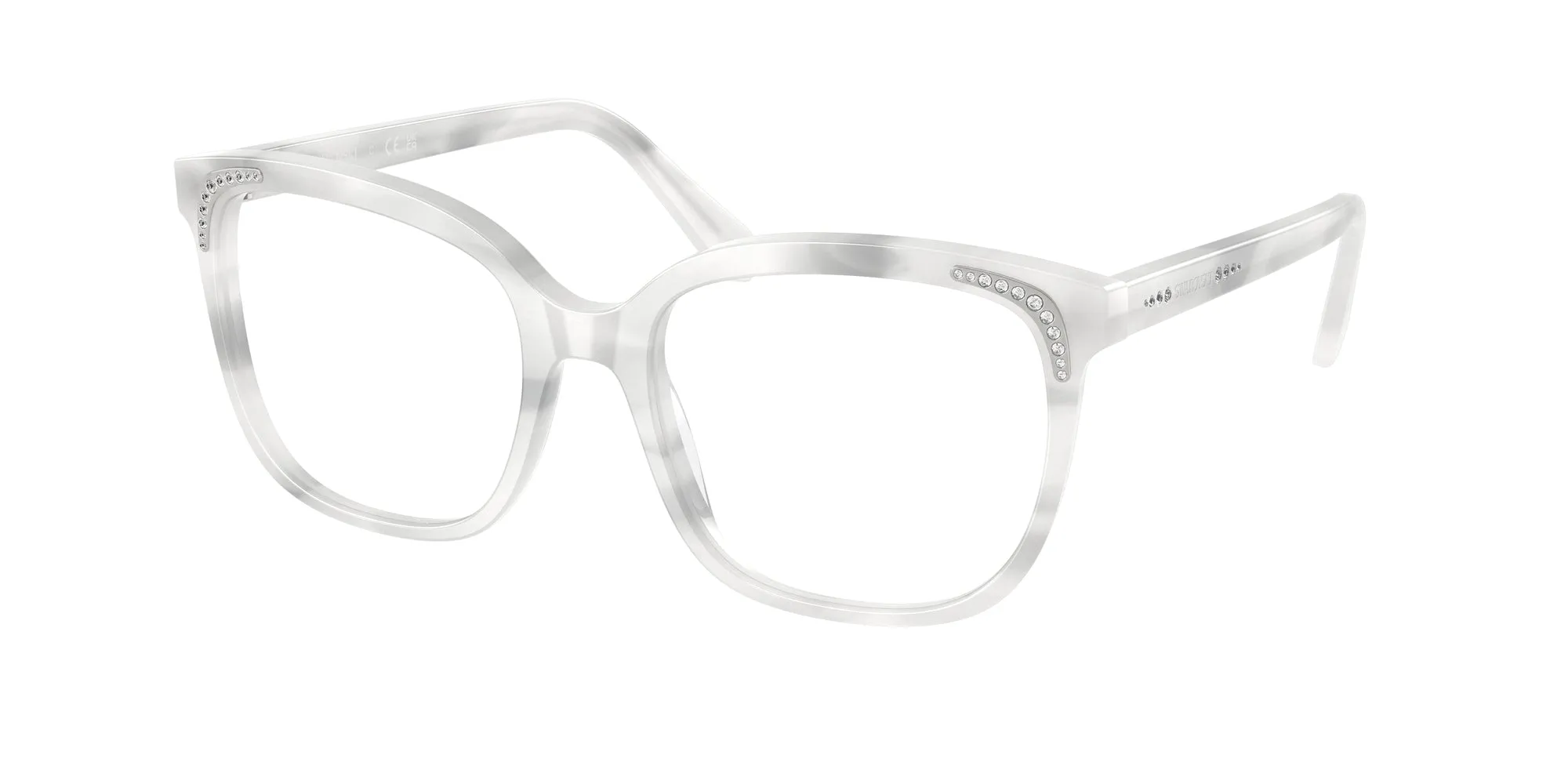 Swarovski SK2033 1042 Montature da vista Acetato Bianco Farfalla Normale - immagine 1