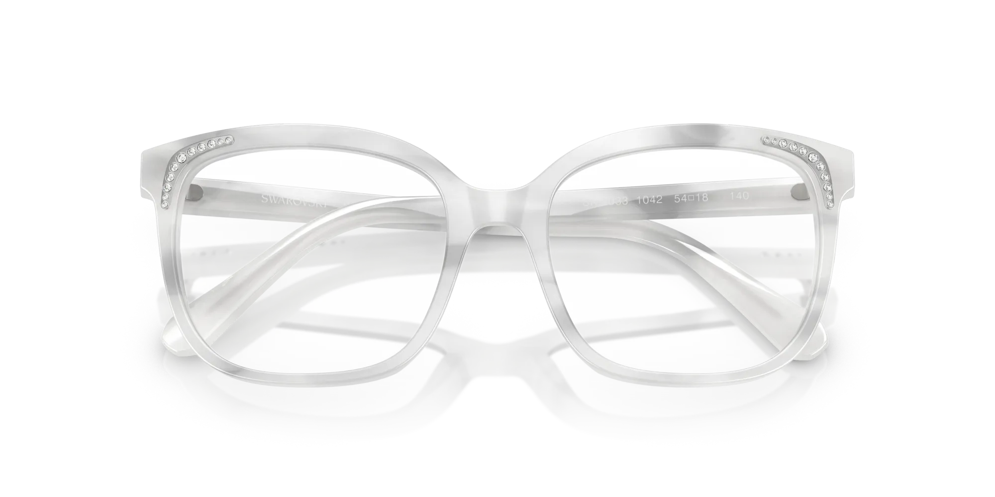Swarovski SK2033 1042 Montature da vista Acetato Bianco Farfalla Normale - immagine 2