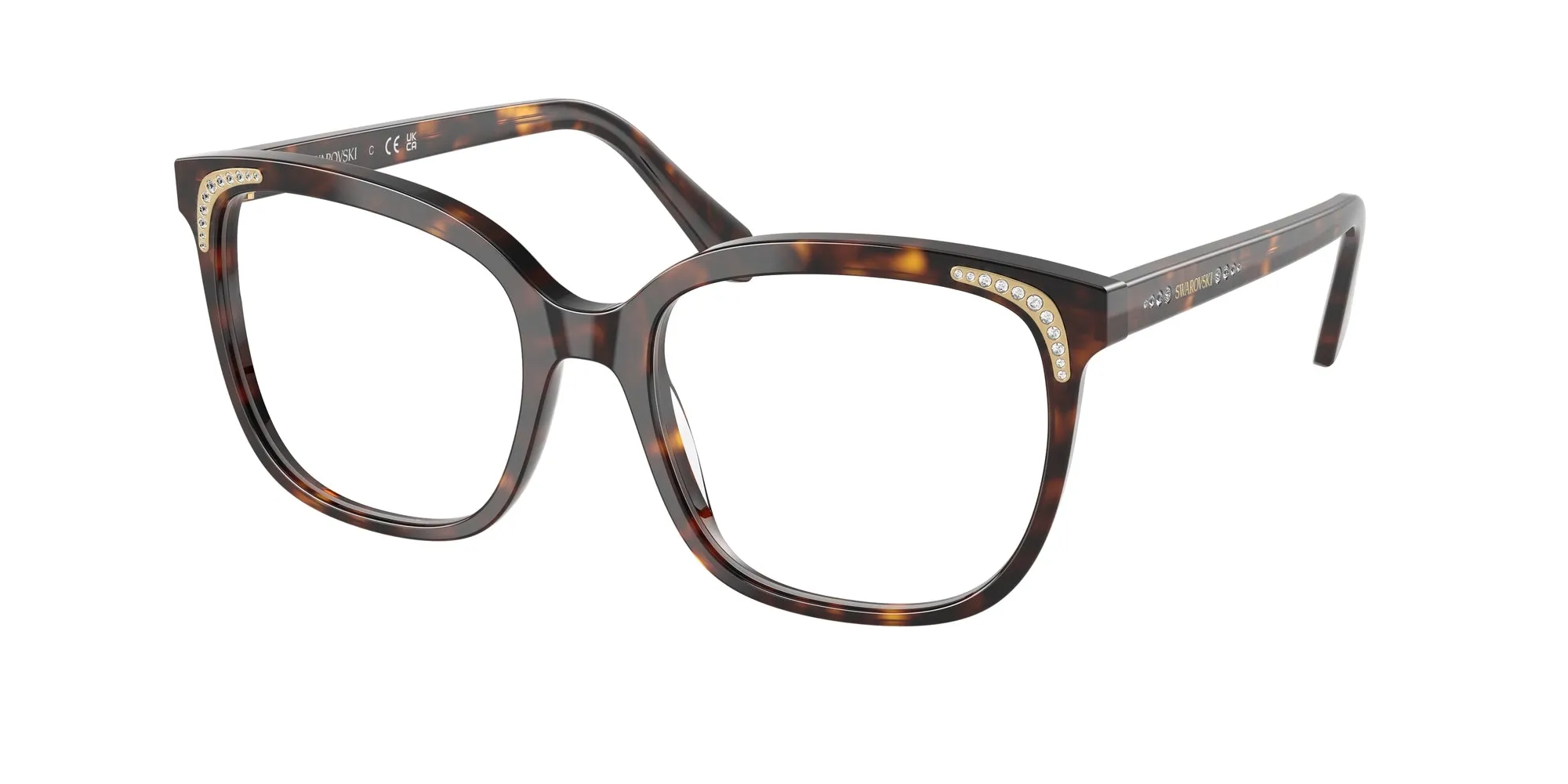 Swarovski SK2033 1002 Montature da vista Acetato Tartaruga Farfalla Normale - immagine 1