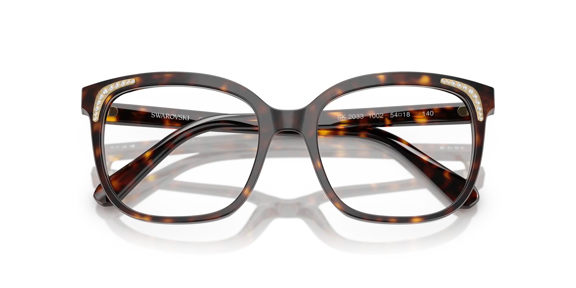 Swarovski SK2033 1002 Montature da vista Acetato Tartaruga Farfalla Normale - immagine 2