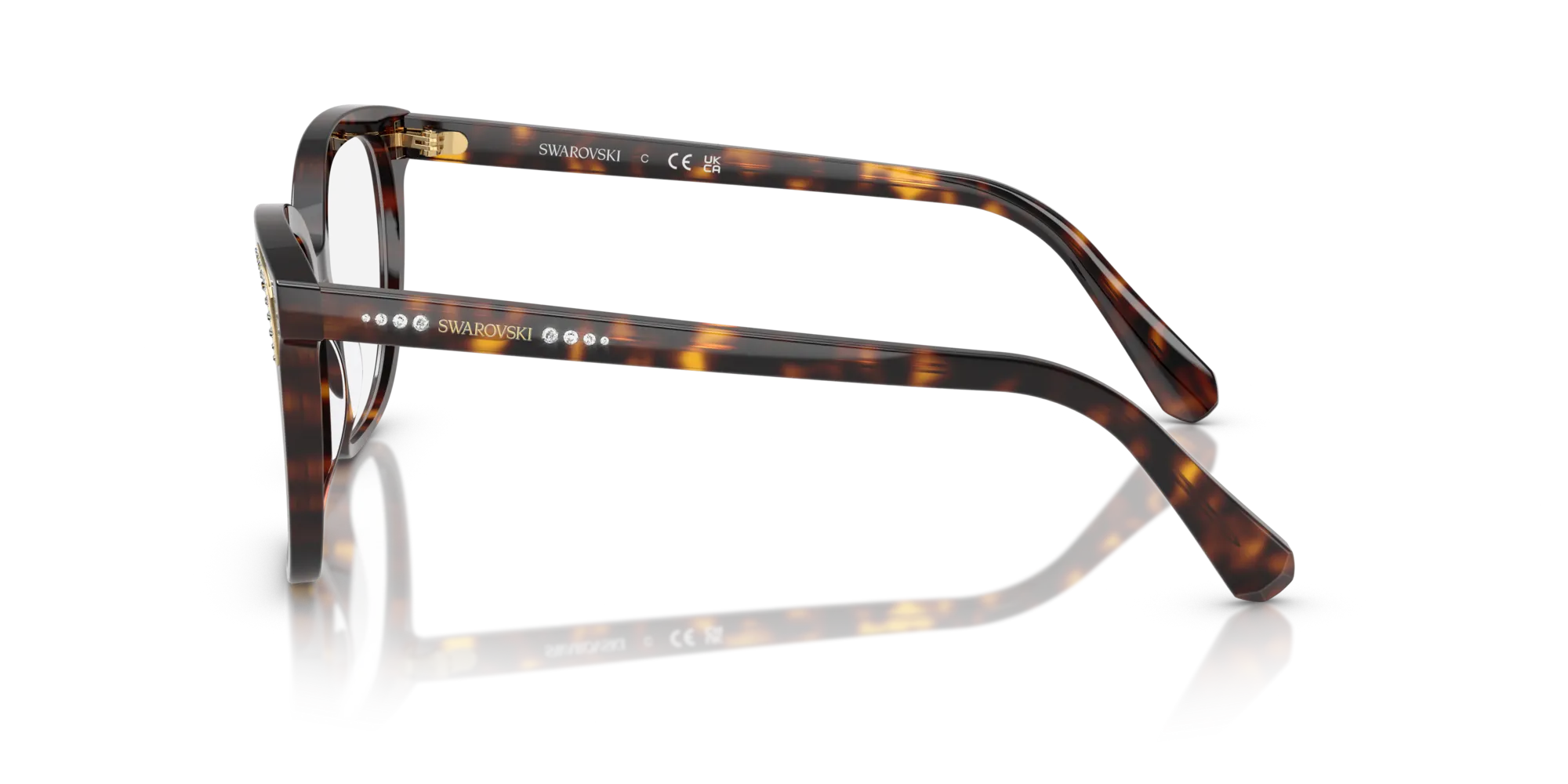 Swarovski SK2033 1002 Montature da vista Acetato Tartaruga Farfalla Normale - immagine 4
