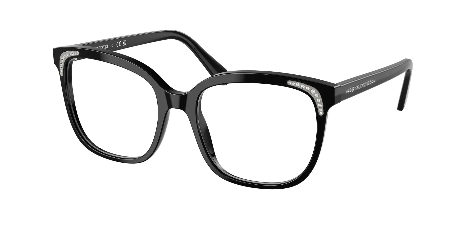 Swarovski SK2033 1001 Montature da vista Acetato Nero Farfalla Normale - immagine 1