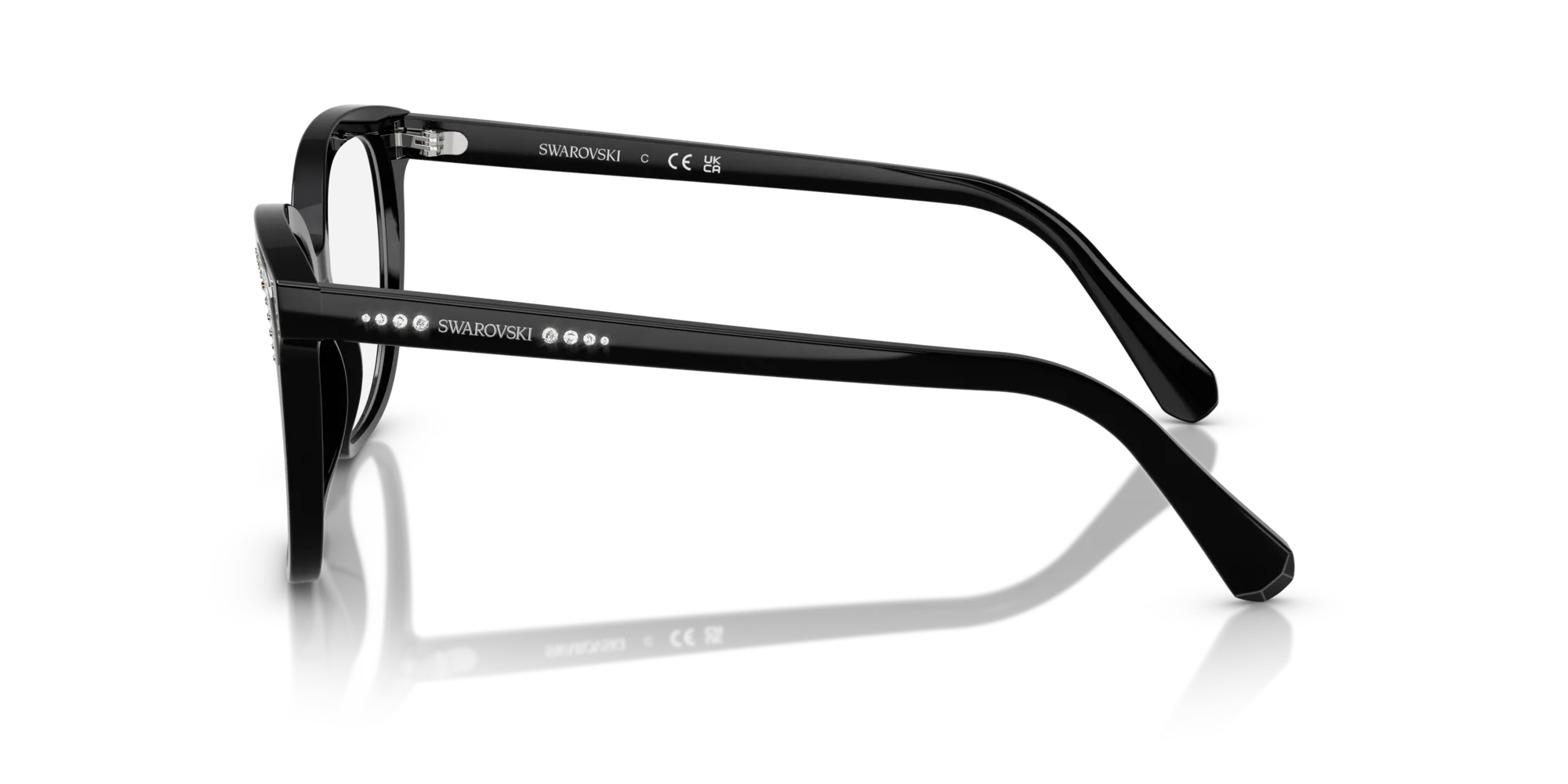 Swarovski SK2033 1001 Montature da vista Acetato Nero Farfalla Normale - immagine 4