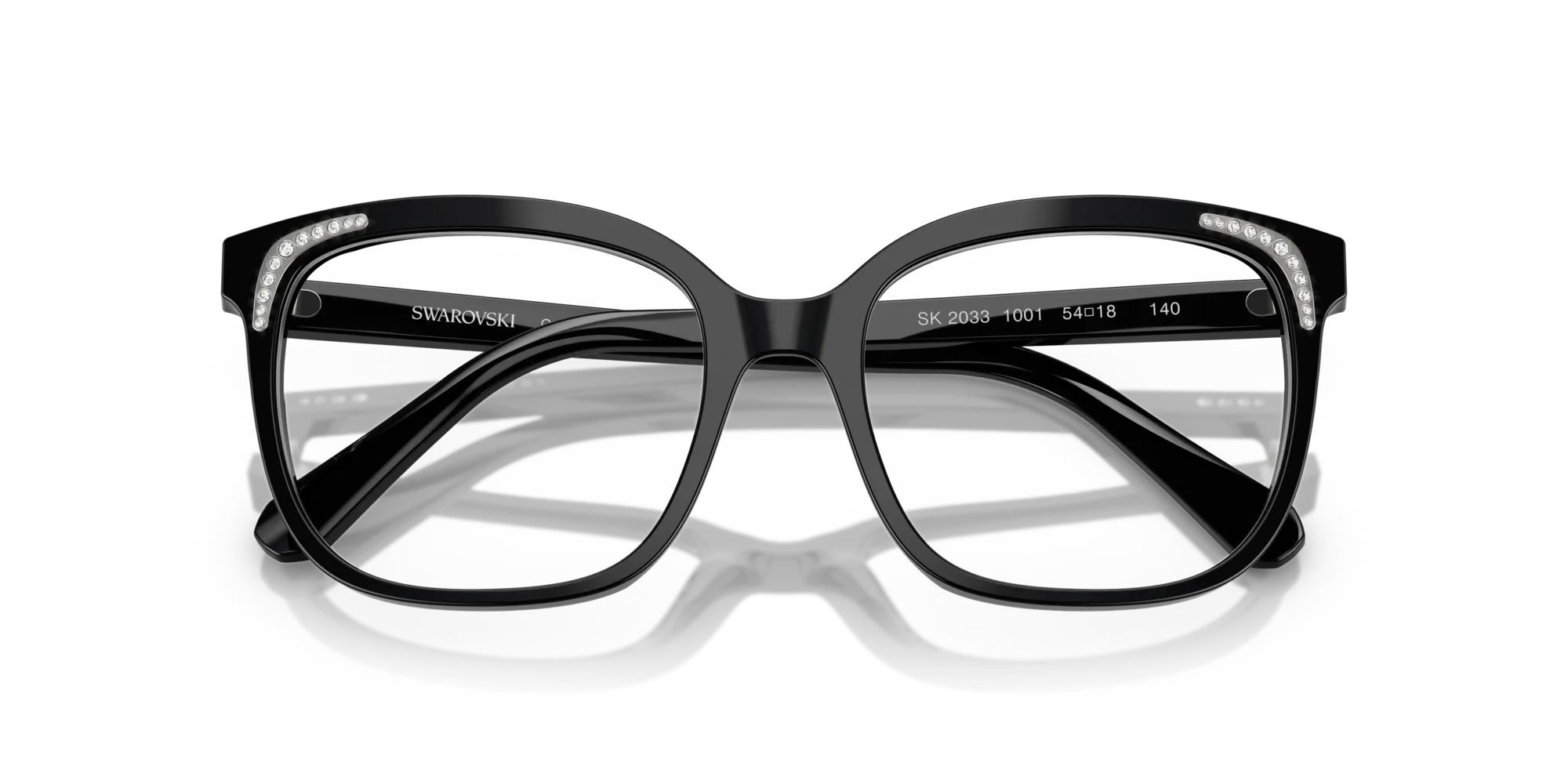 Swarovski SK2033 1001 Montature da vista Acetato Nero Farfalla Normale - immagine 2