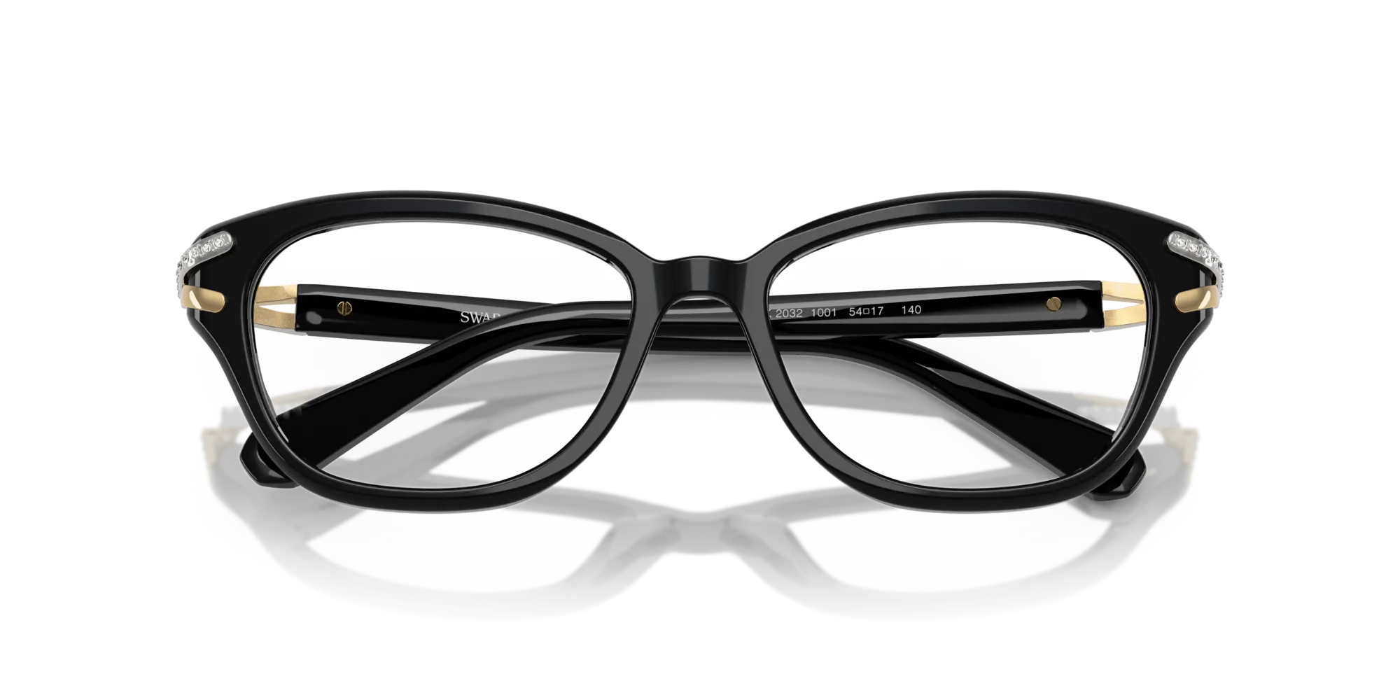 Swarovski SK2032 1001 Montature da vista Acetato Nero Pillow Normale - immagine 2