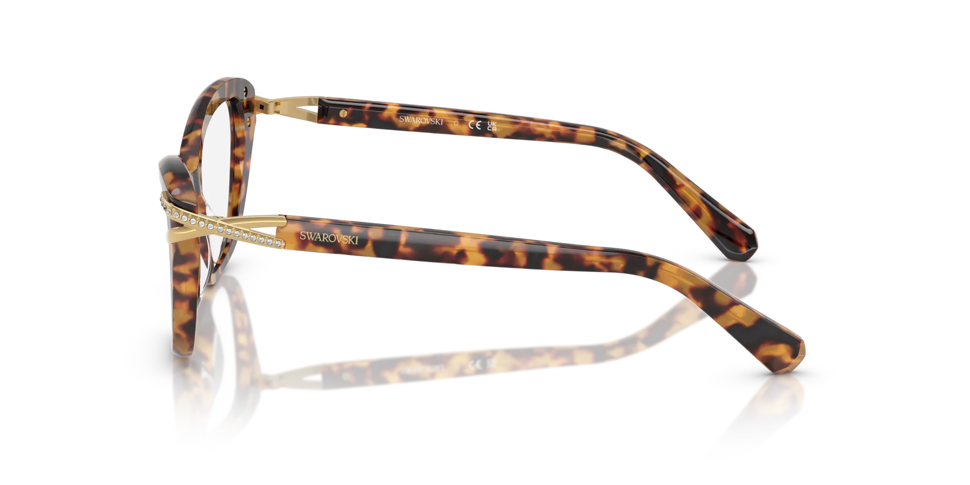 Swarovski SK2031 1040 Montature da vista Acetato Tartaruga Cat Eye Normale - immagine 4