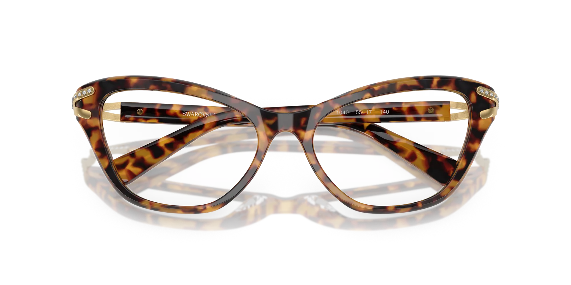 Swarovski SK2031 1040 Montature da vista Acetato Tartaruga Cat Eye Normale - immagine 2