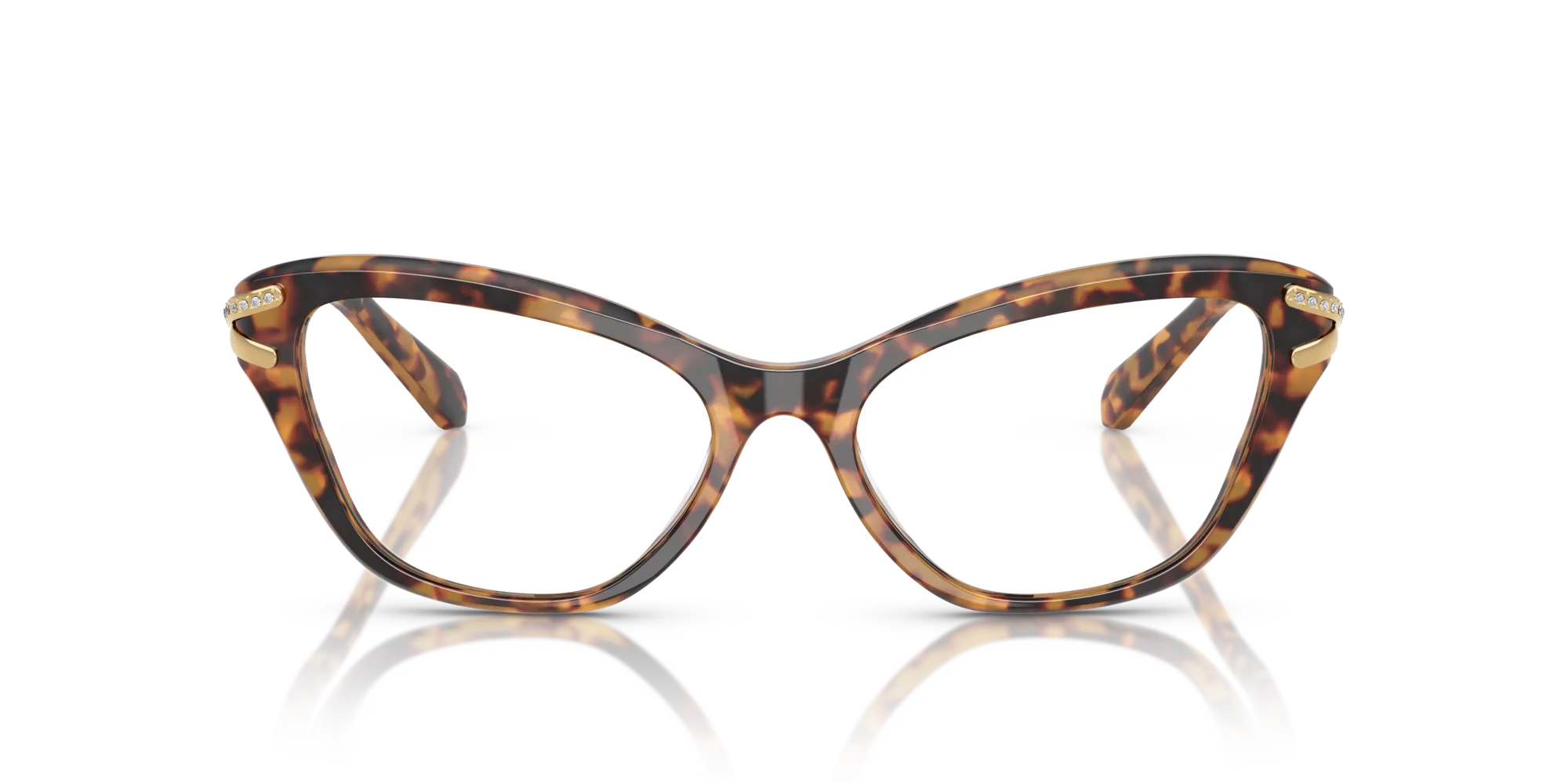 Swarovski SK2031 1040 Montature da vista Acetato Tartaruga Cat Eye Normale - immagine 3