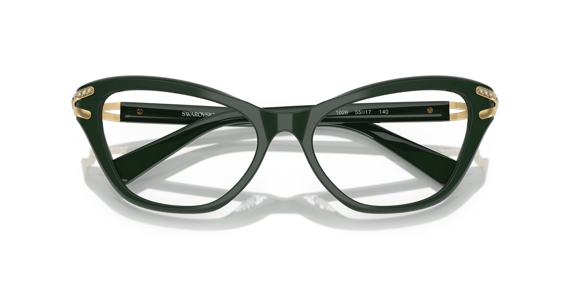 Swarovski SK2031 1026 Montature da vista Acetato Verde Cat Eye Normale - immagine 2