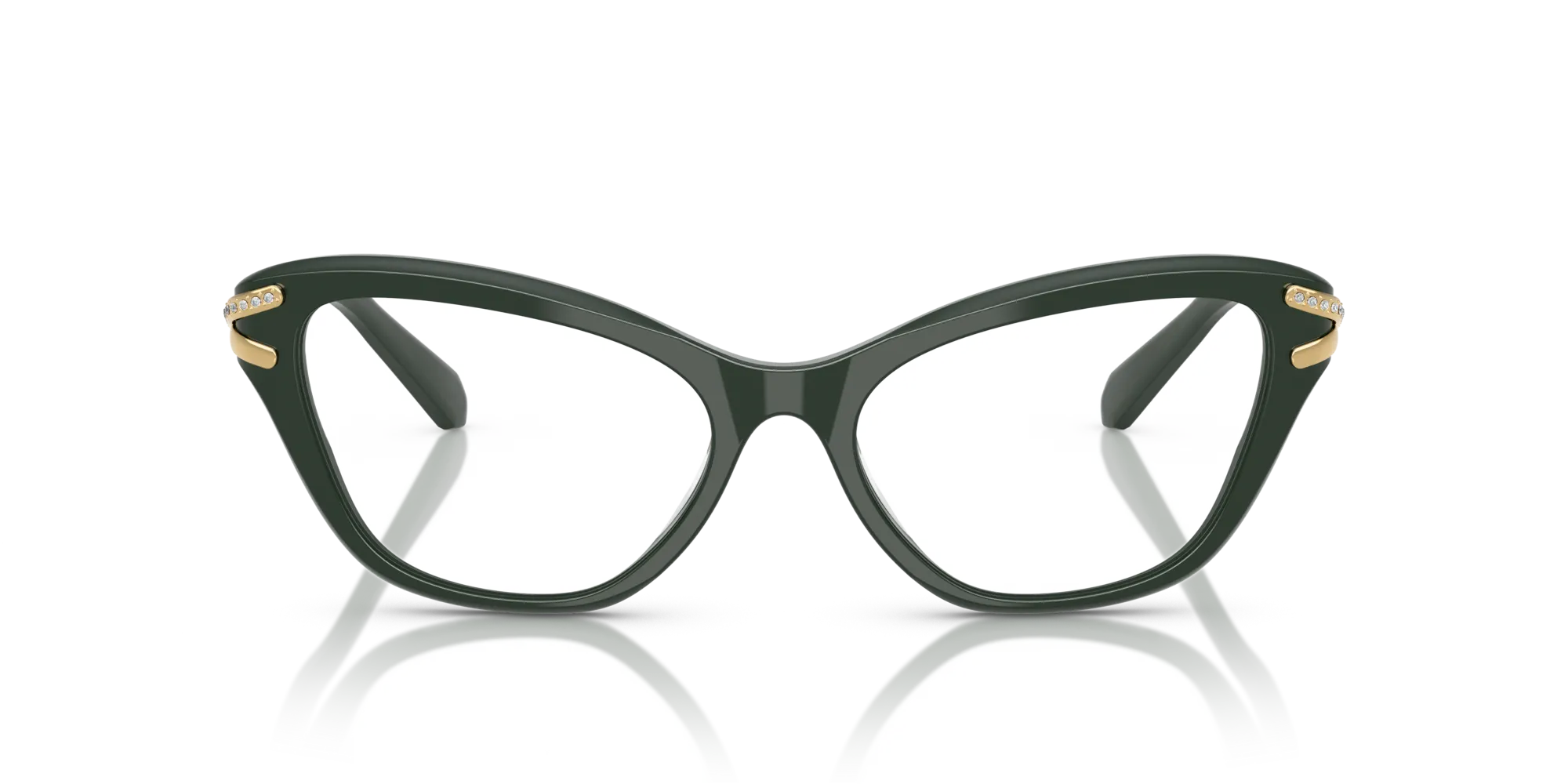 Swarovski SK2031 1026 Montature da vista Acetato Verde Cat Eye Normale - immagine 3