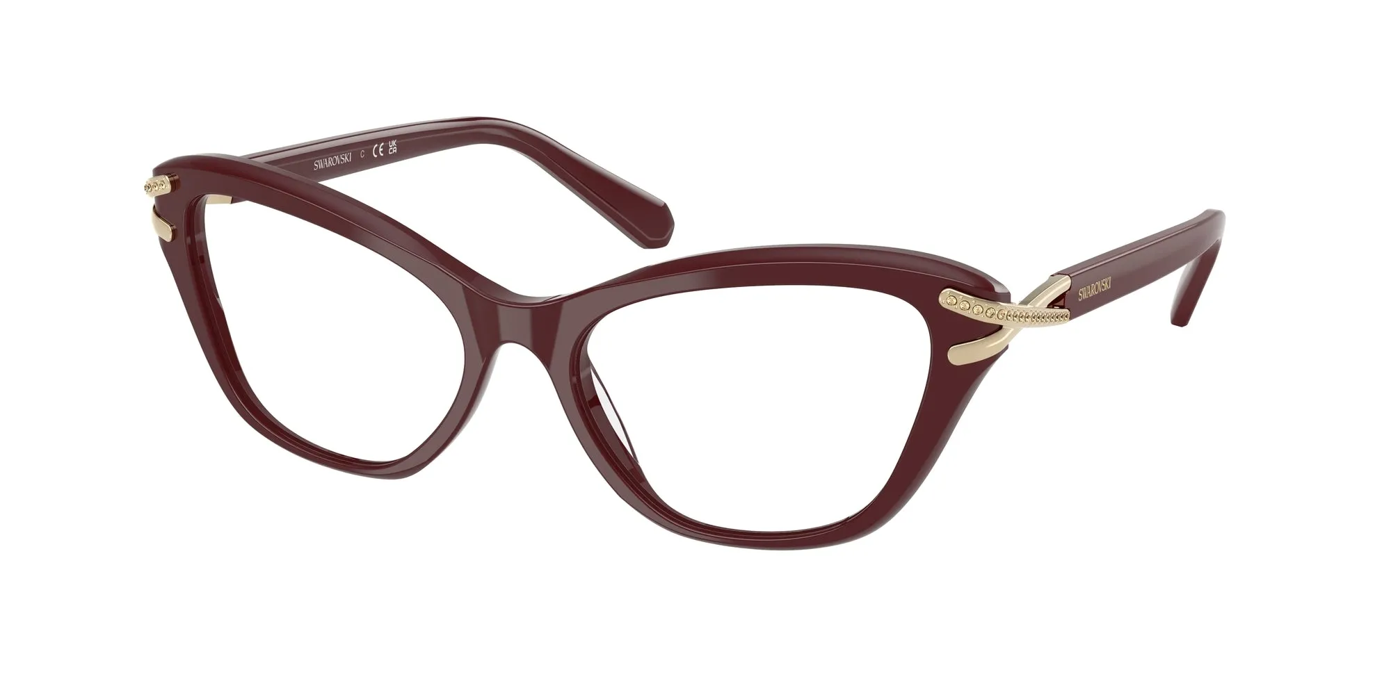 Swarovski SK2031 1008 Montature da vista Acetato Viola Cat Eye Normale - immagine 1