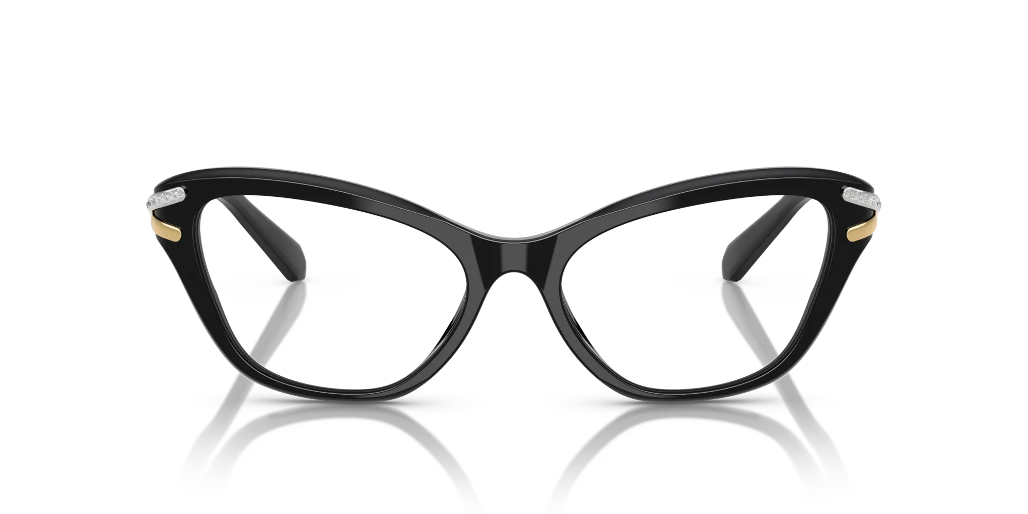 Swarovski SK2031 1001 Montature da vista Acetato Nero Cat Eye Normale - immagine 3