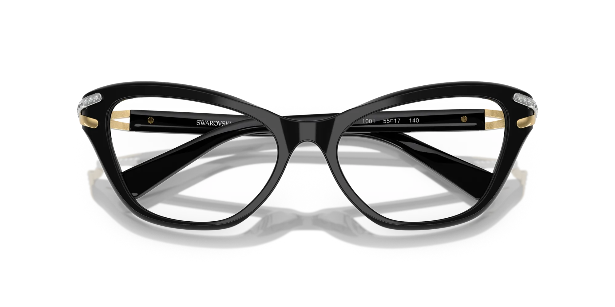 Swarovski SK2031 1001 Montature da vista Acetato Nero Cat Eye Normale - immagine 2