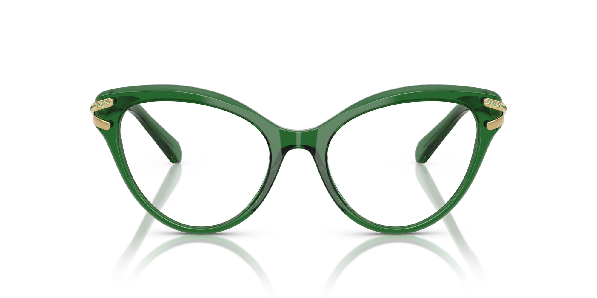 Swarovski SK2030 1064 Montature da vista Acetato Verde Cat Eye Normale - immagine 3