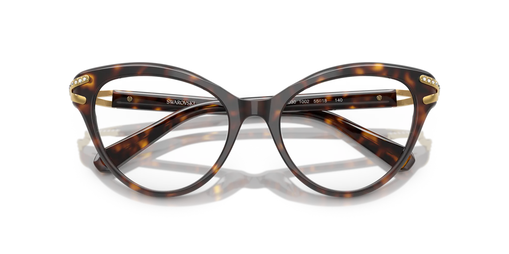 Swarovski SK2030 1002 Montature da vista Acetato Tartaruga Cat Eye Normale - immagine 2
