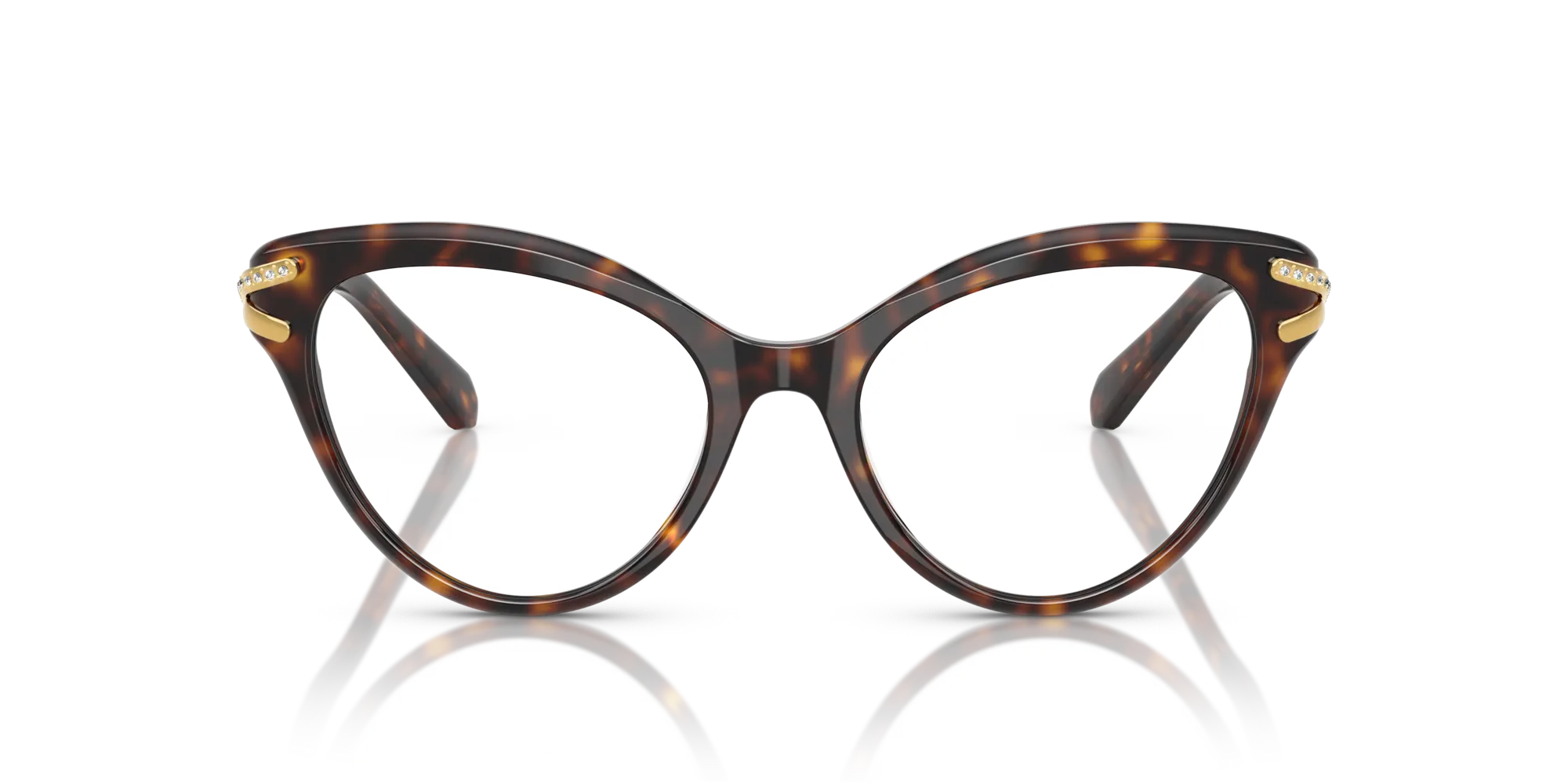 Swarovski SK2030 1002 Montature da vista Acetato Tartaruga Cat Eye Normale - immagine 3