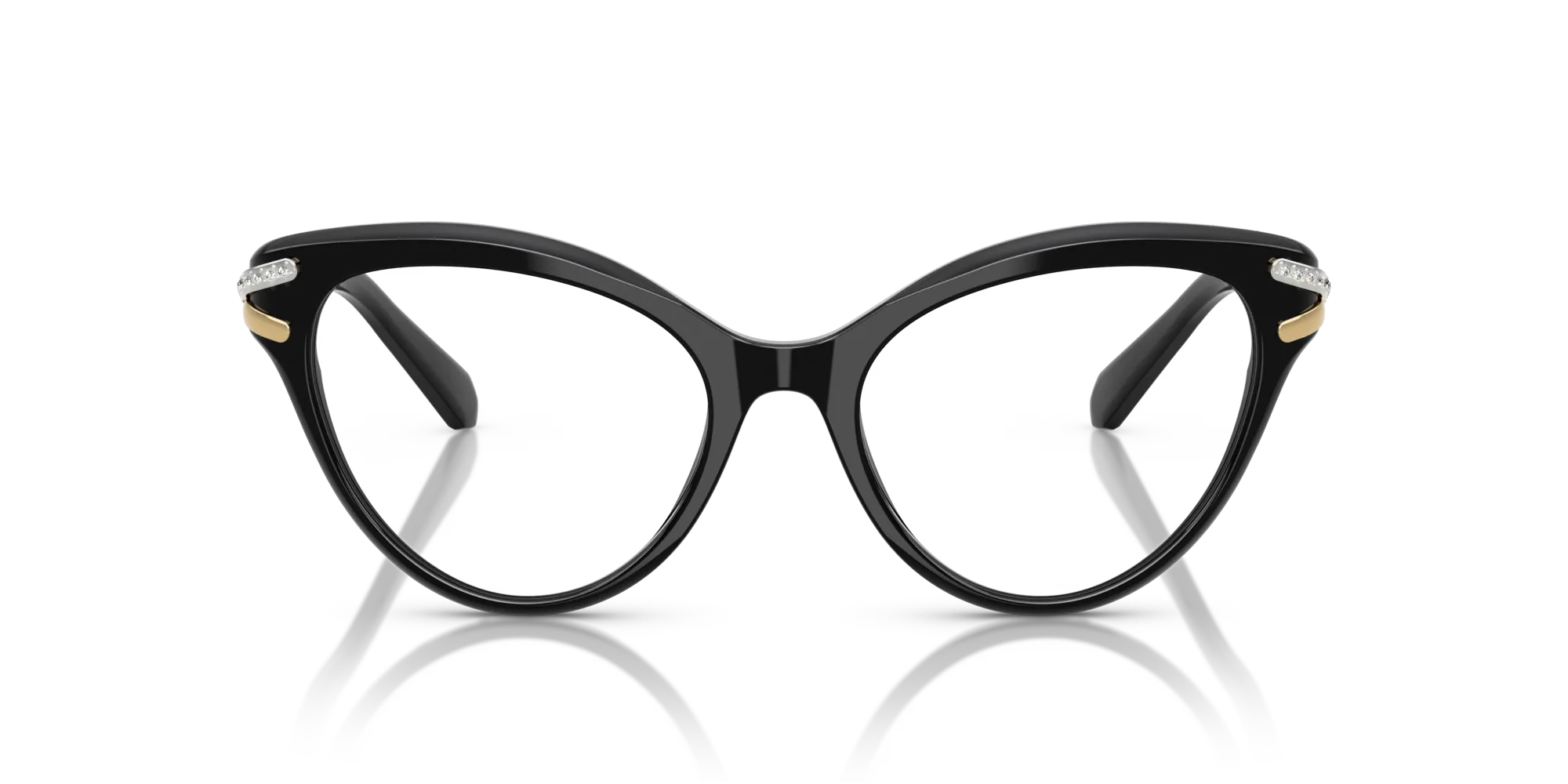 Swarovski SK2030 1001 Montature da vista Acetato Nero Cat Eye Normale - immagine 3