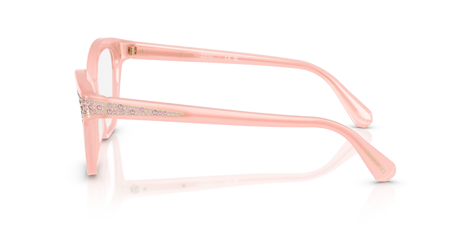 Swarovski SK2029 1031 Montature da vista Acetato Rosa Cat Eye Normale - immagine 4