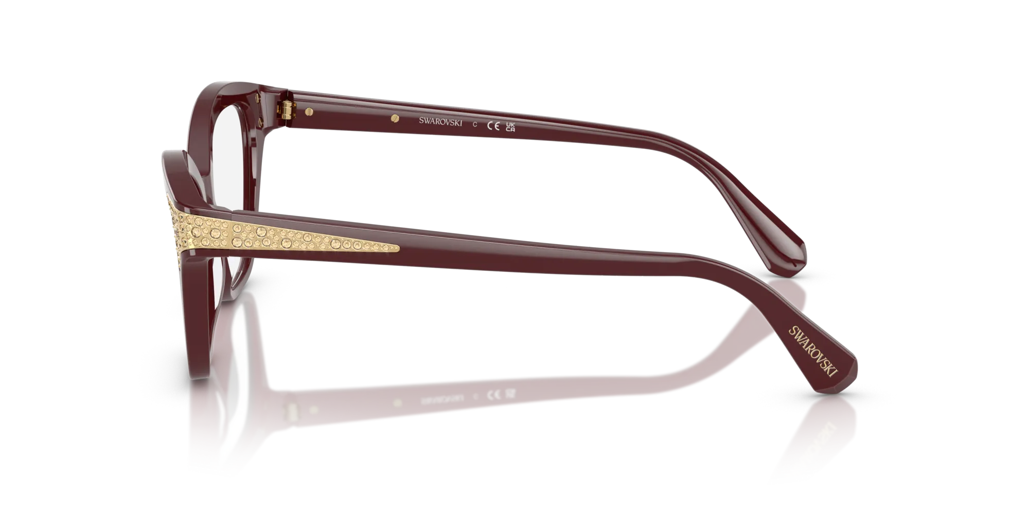 Swarovski SK2029 1008 Montature da vista Acetato Viola Cat Eye Normale - immagine 4