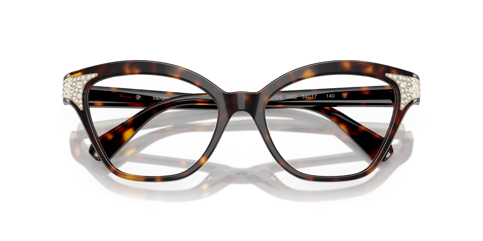 Swarovski SK2029 1002 Montature da vista Acetato Marrone Cat Eye Normale - immagine 2