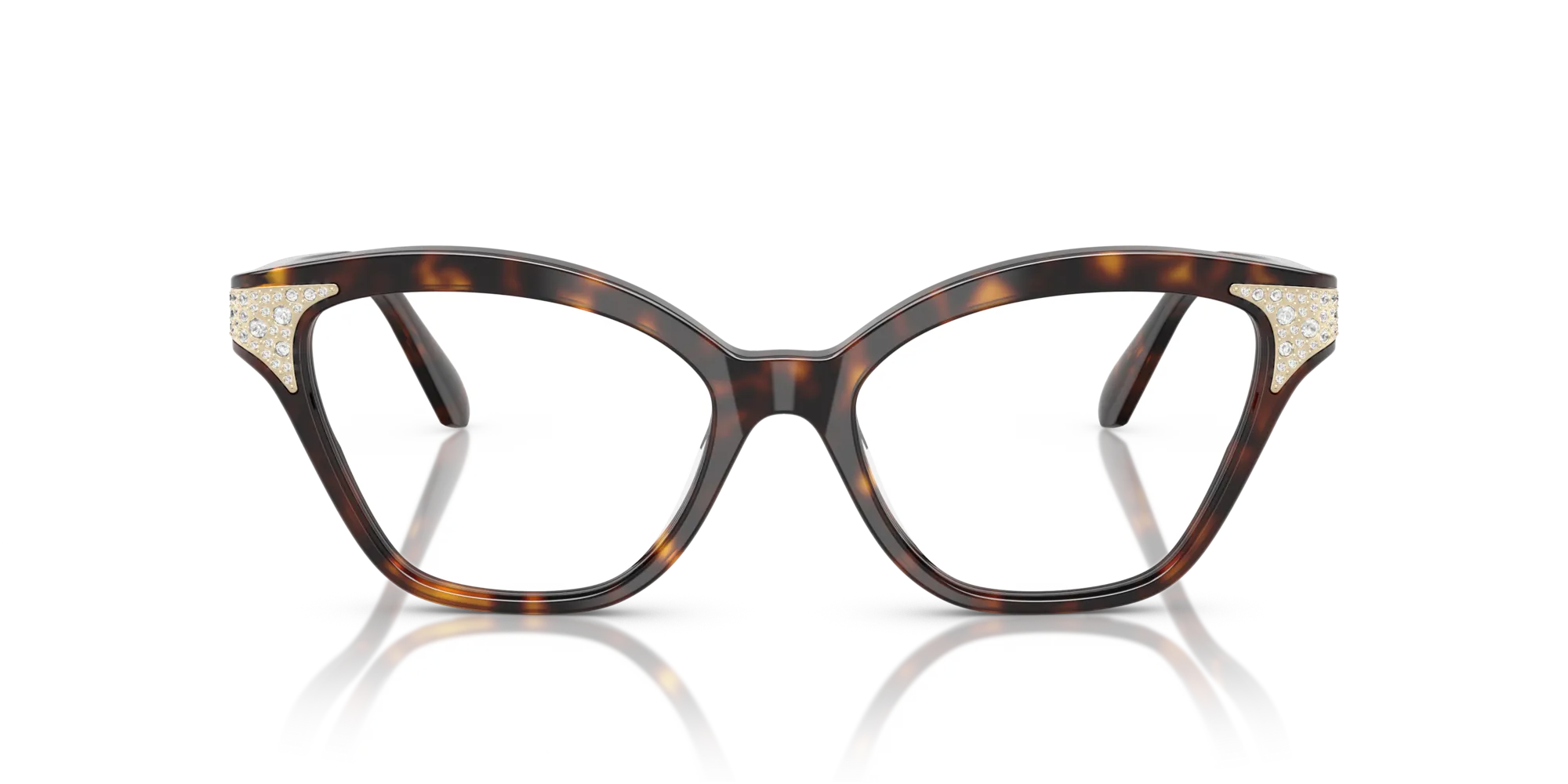 Swarovski SK2029 1002 Montature da vista Acetato Marrone Cat Eye Normale - immagine 3