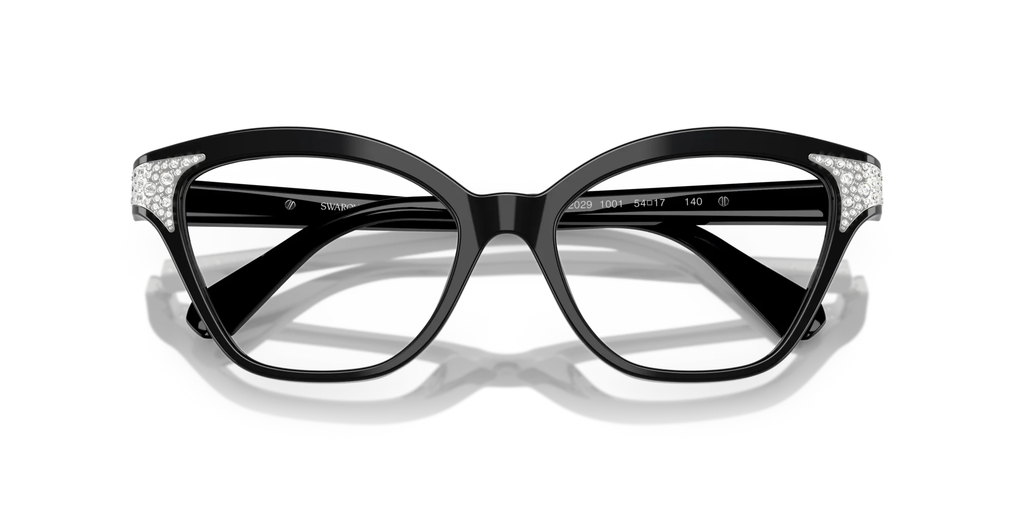 Swarovski SK2029 1001 Montature da vista Acetato Nero Cat Eye Normale - immagine 2