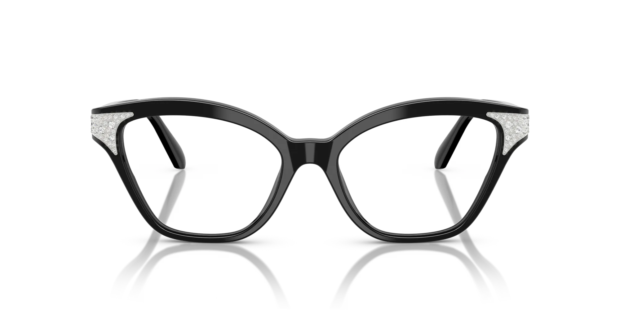 Swarovski SK2029 1001 Montature da vista Acetato Nero Cat Eye Normale - immagine 3