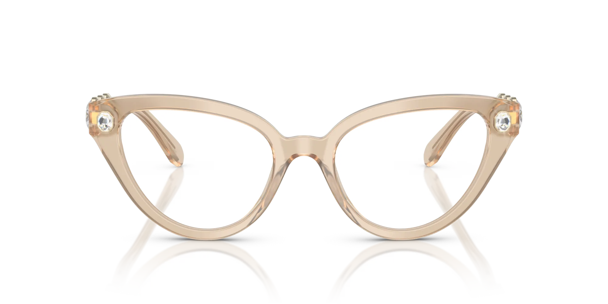 Swarovski SK2028 1066 Montature da vista Acetato Beige Cat Eye Normale - immagine 3