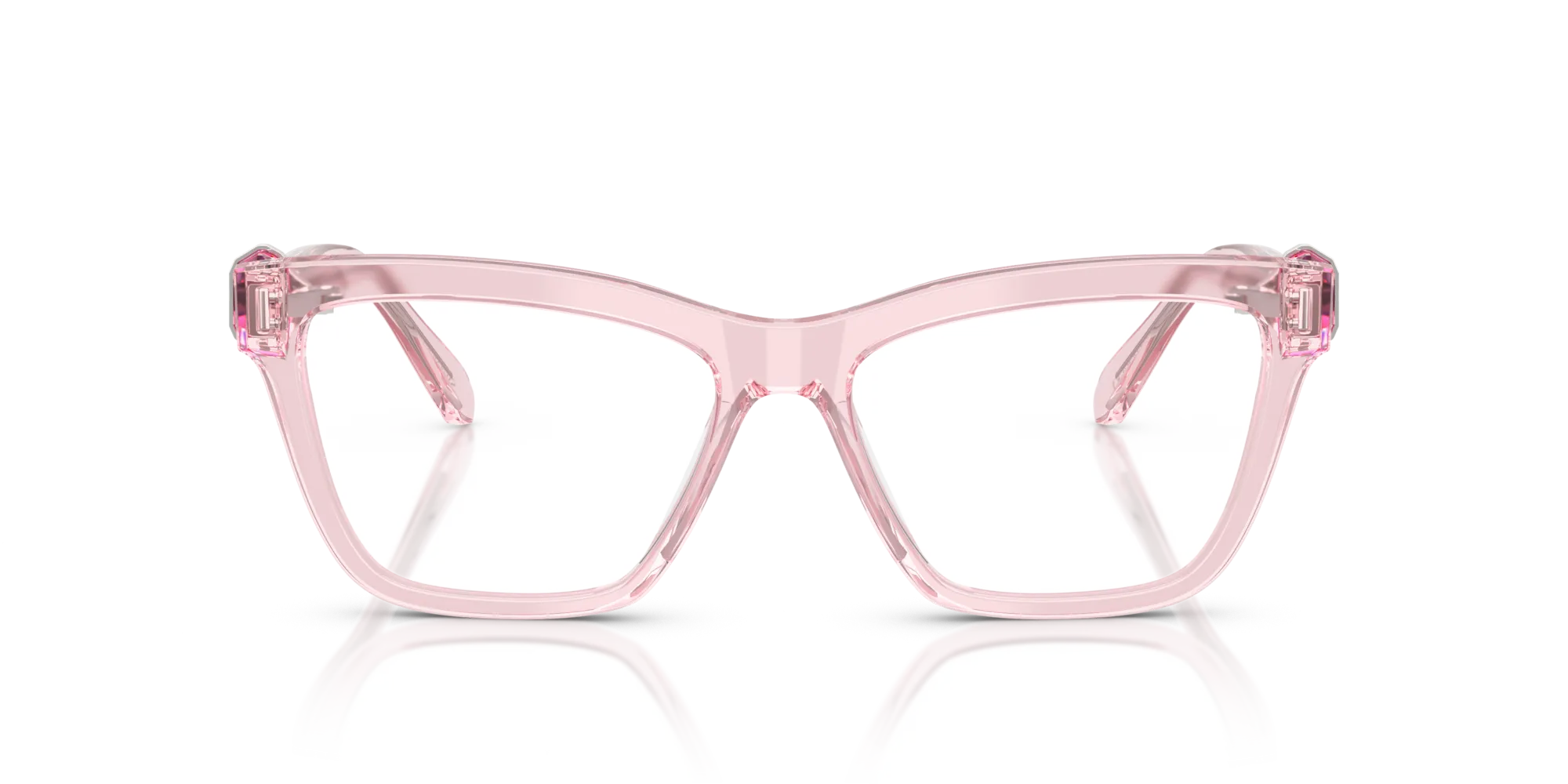 Swarovski SK2021 3001 Montature da vista Acetato Rosa Trasparente Squadrata Normale - immagine 3