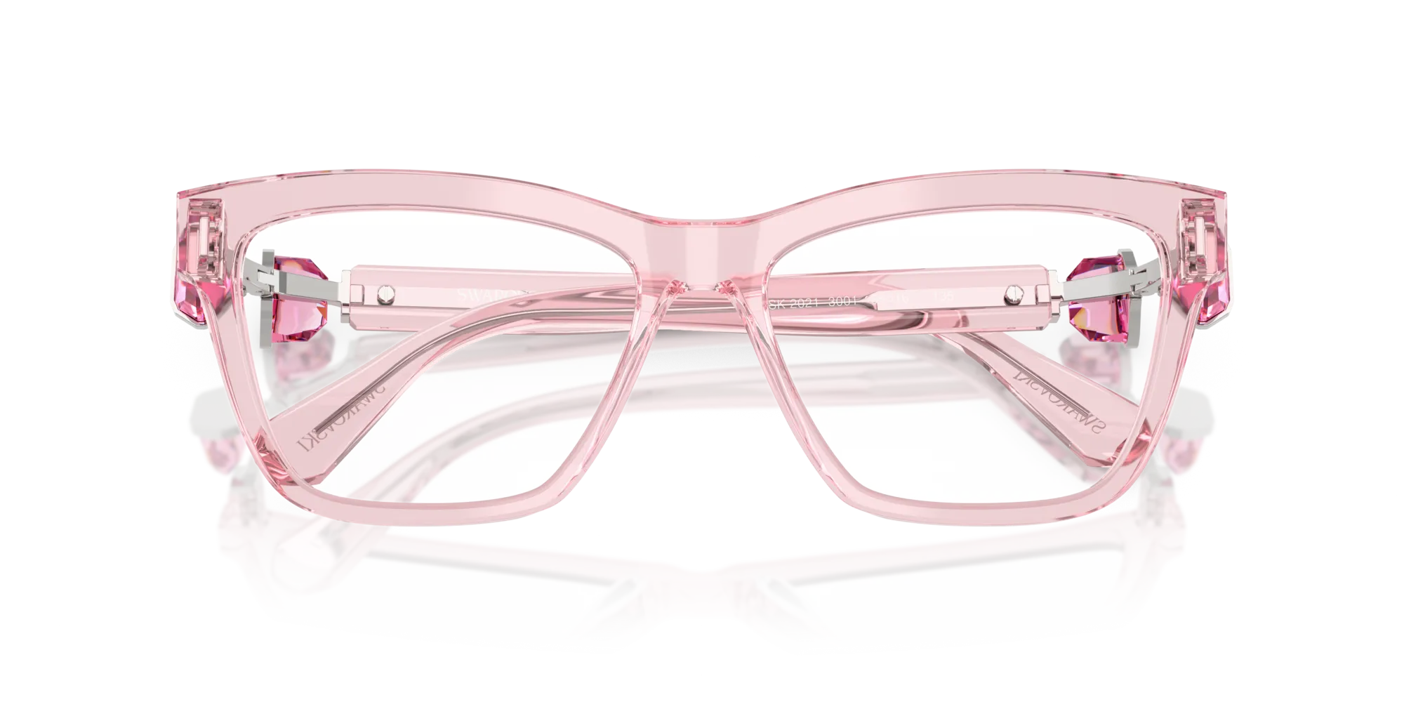 Swarovski SK2021 3001 Montature da vista Acetato Rosa Squadrata Normale - immagine 2
