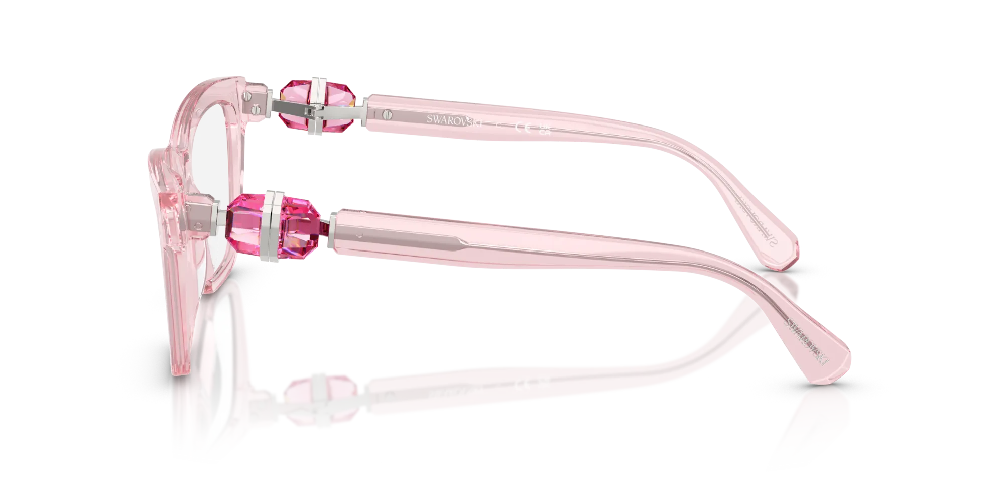 Swarovski SK2021 3001 Montature da vista Acetato Rosa Squadrata Normale - immagine 4