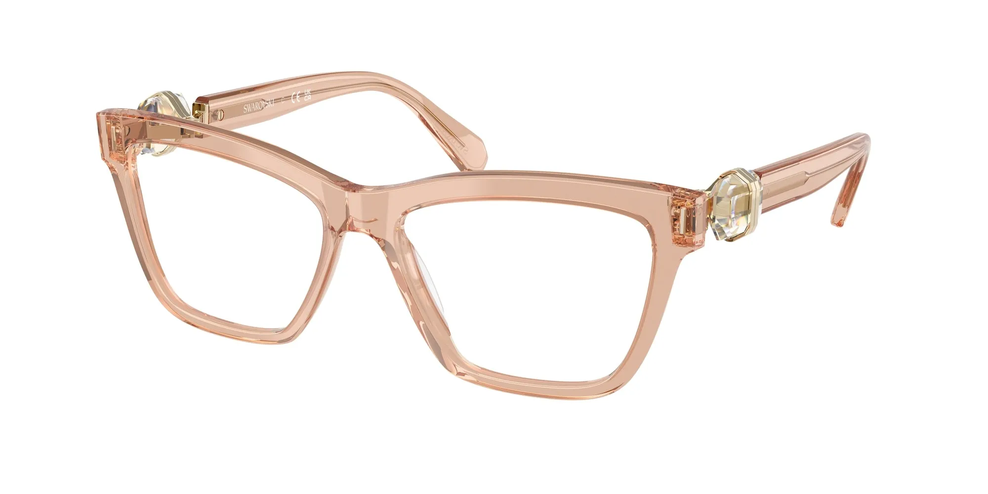 Swarovski SK2021 1063 Montature da vista Acetato Marrone Squadrata Normale - immagine 1
